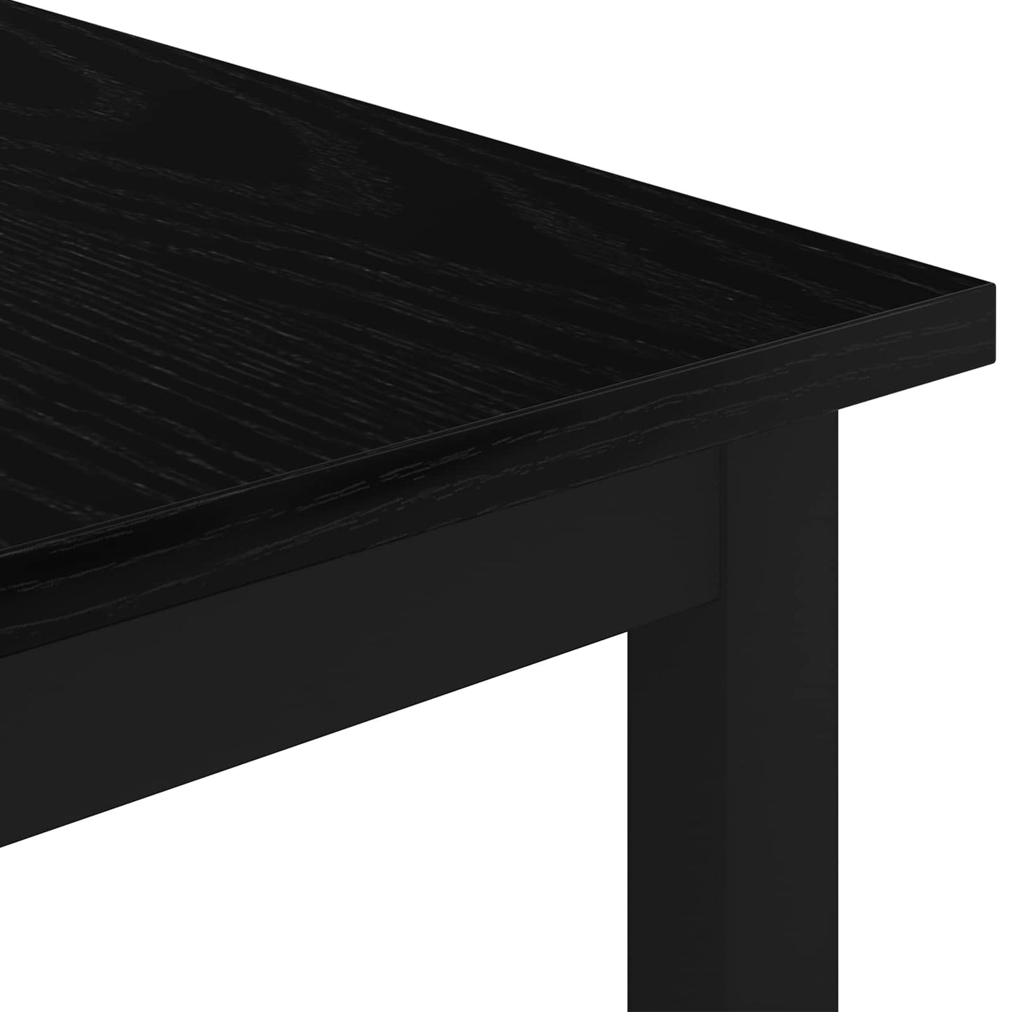 Salontafel Zwart Eiken 60 x 30 x 36 cm Bewerkt hout is nu te koop bij PeponiXL, paradijselijk wonen!