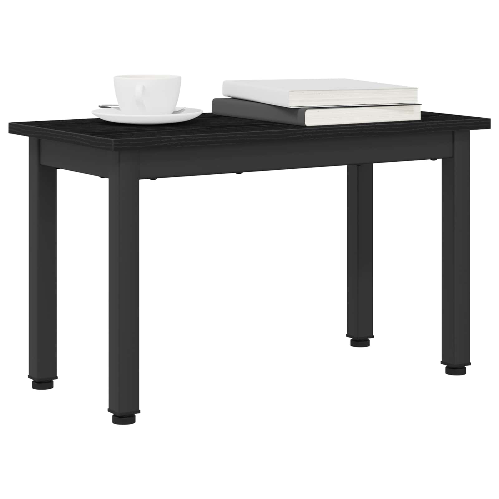 Salontafel Zwart Eiken 60 x 30 x 36 cm Bewerkt hout is nu te koop bij PeponiXL, paradijselijk wonen!