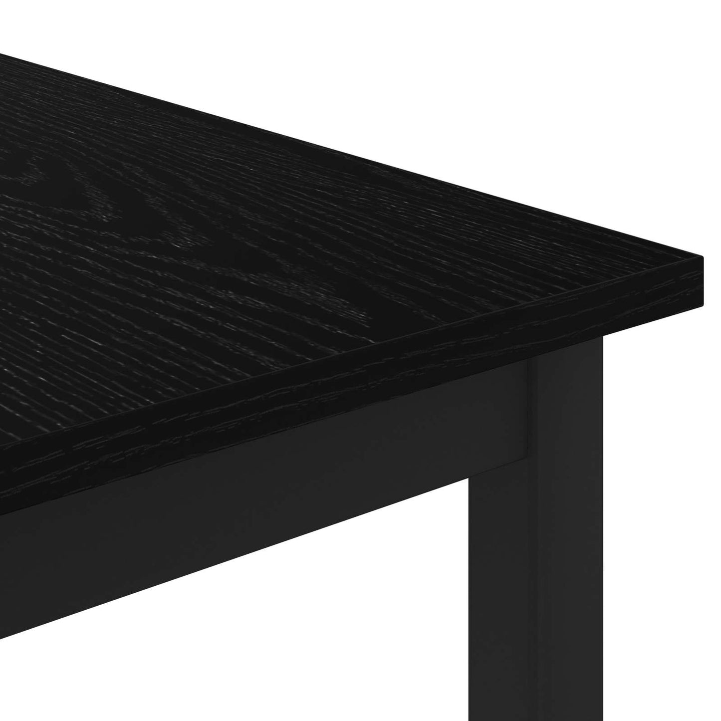 Salontafel Zwart Eiken 60 x 60 x 36 cm Bewerkt hout is nu te koop bij PeponiXL, paradijselijk wonen!