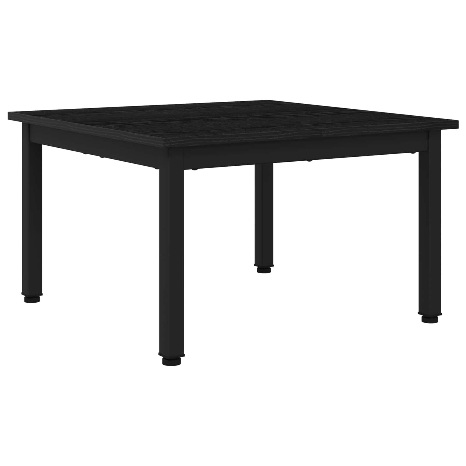 Salontafel Zwart Eiken 60 x 60 x 36 cm Bewerkt hout is nu te koop bij PeponiXL, paradijselijk wonen!