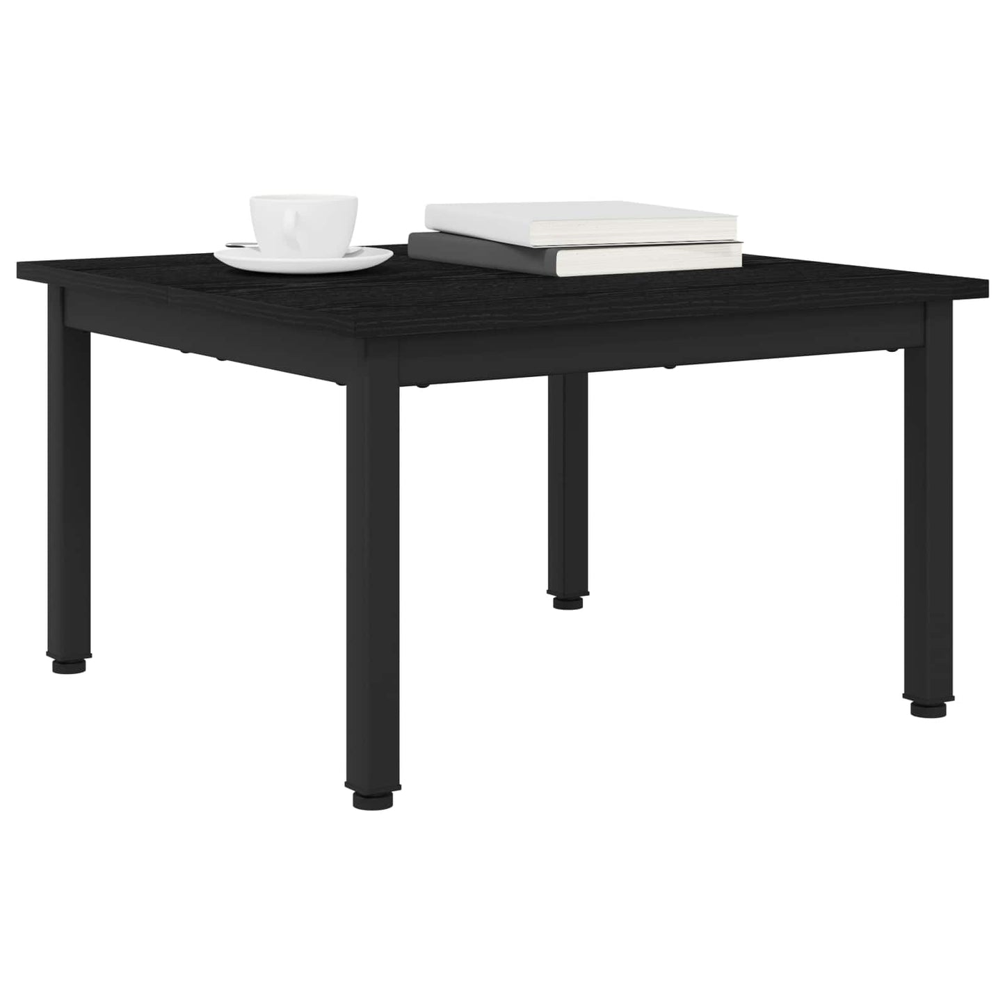 Salontafel Zwart Eiken 60 x 60 x 36 cm Bewerkt hout is nu te koop bij PeponiXL, paradijselijk wonen!