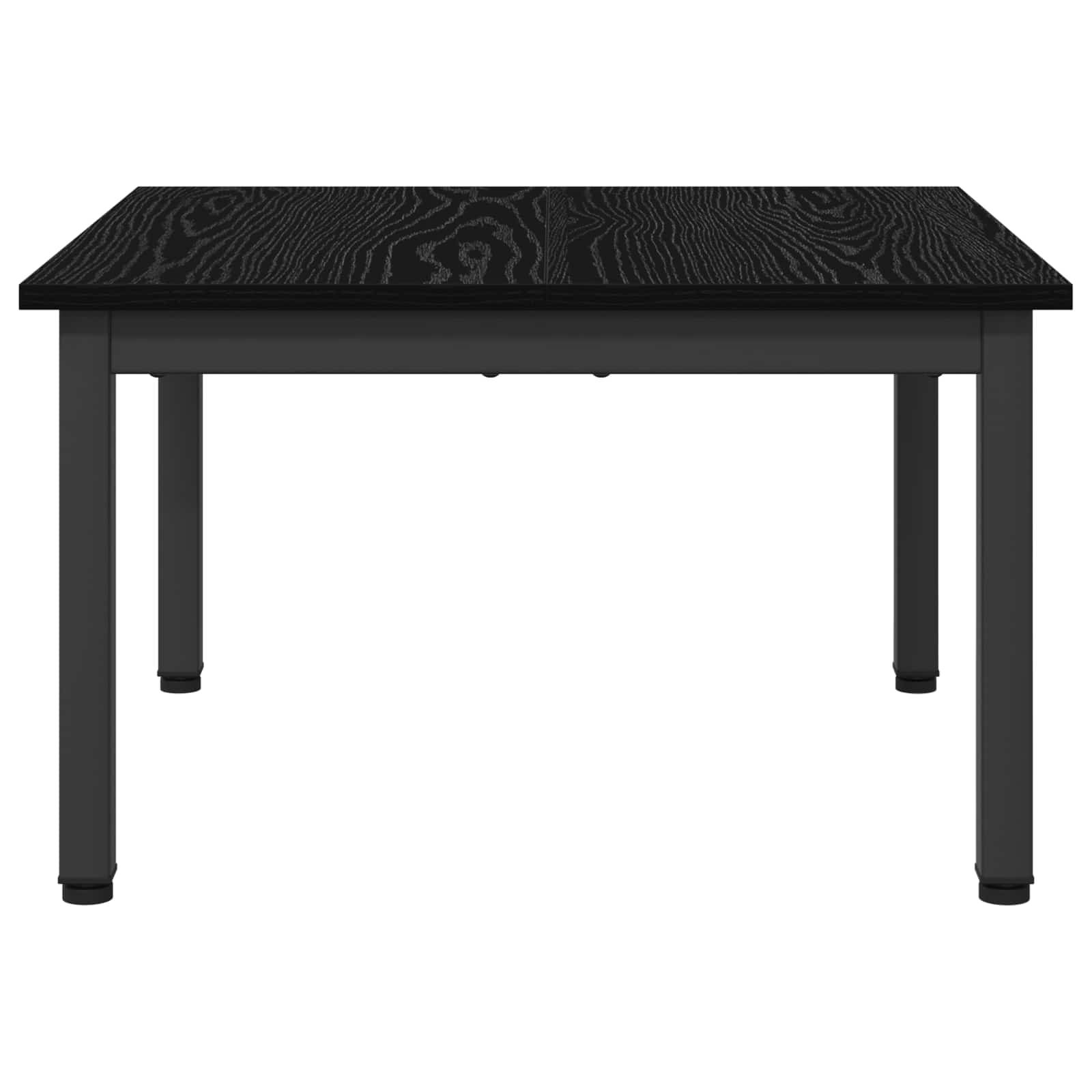 Salontafel Zwart Eiken 60 x 60 x 36 cm Bewerkt hout is nu te koop bij PeponiXL, paradijselijk wonen!