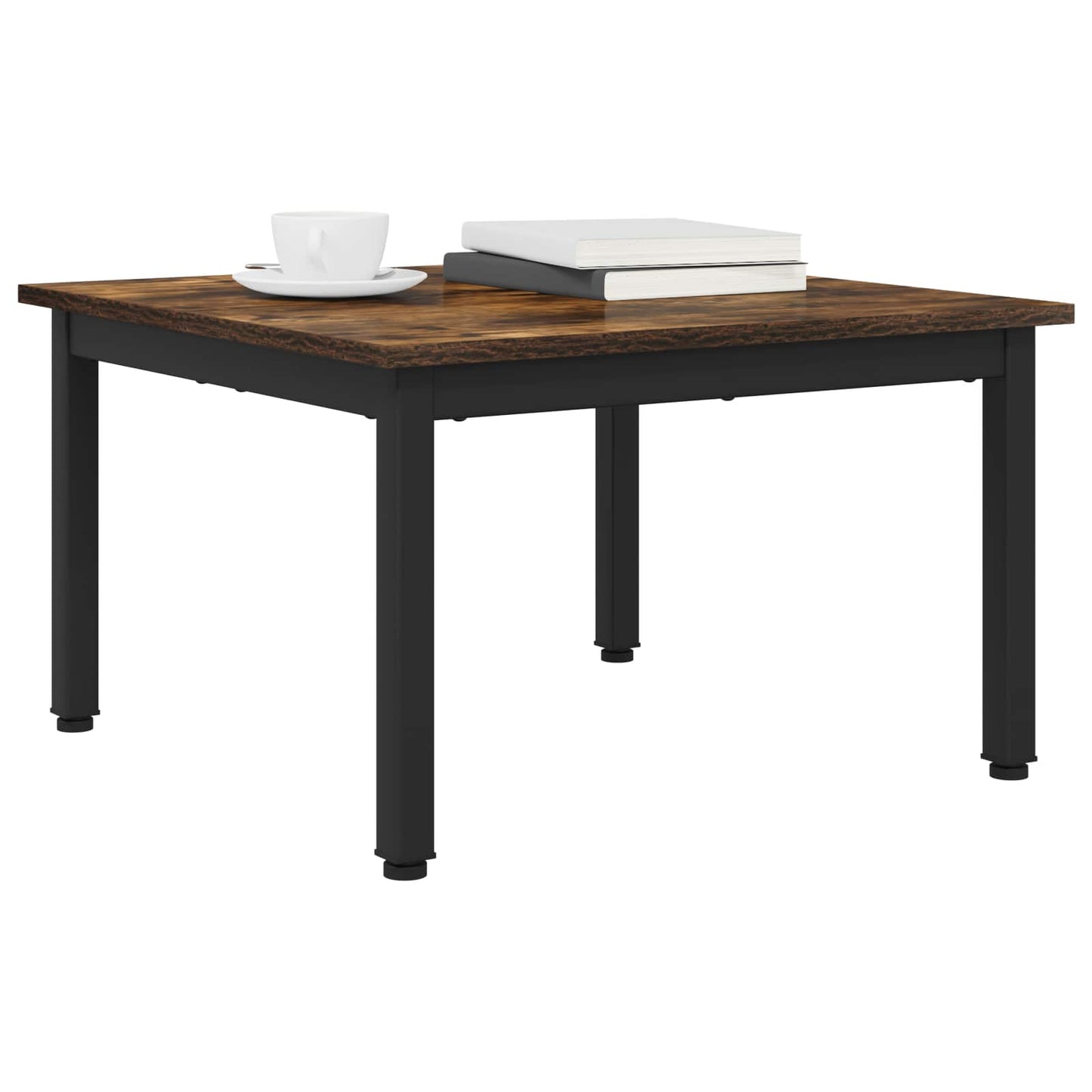 Salontafel Rook Eik 60 x 60 x 36 cm Bewerkt hout is nu te koop bij PeponiXL, paradijselijk wonen!