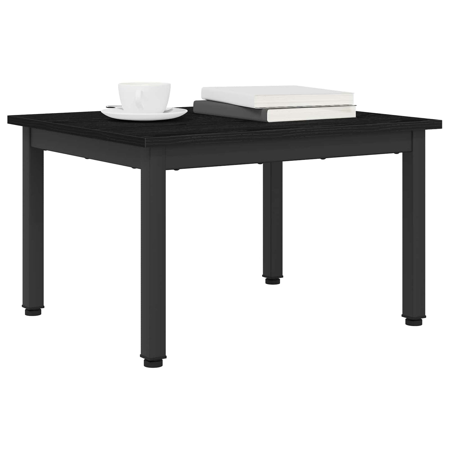 Salontafel Zwart Eiken 60 x 50 x 36 cm Bewerkt hout is nu te koop bij PeponiXL, paradijselijk wonen!