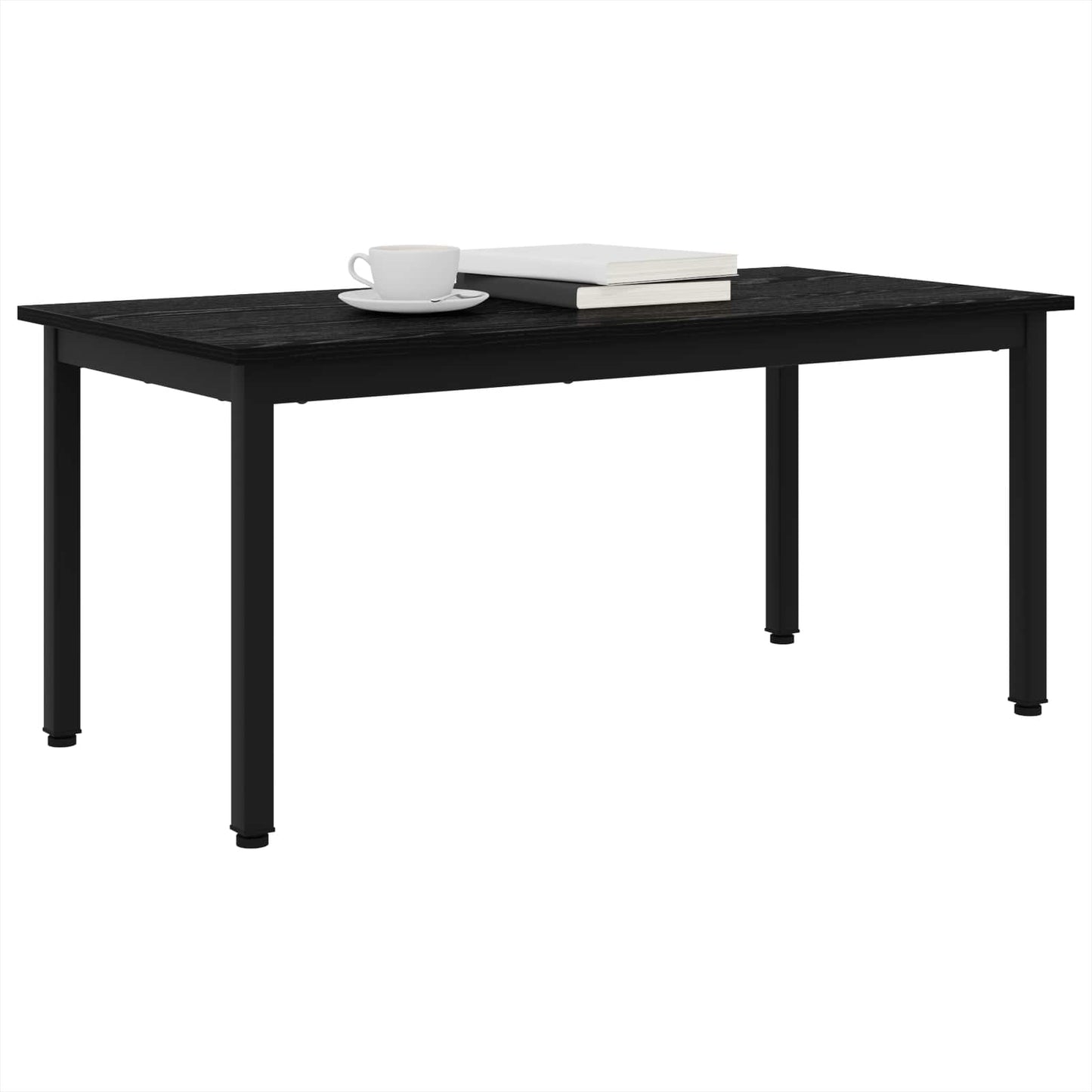 Salontafel Zwart Eiken 100 x 50 x 45 cm Bewerkt hout is nu te koop bij PeponiXL, paradijselijk wonen!