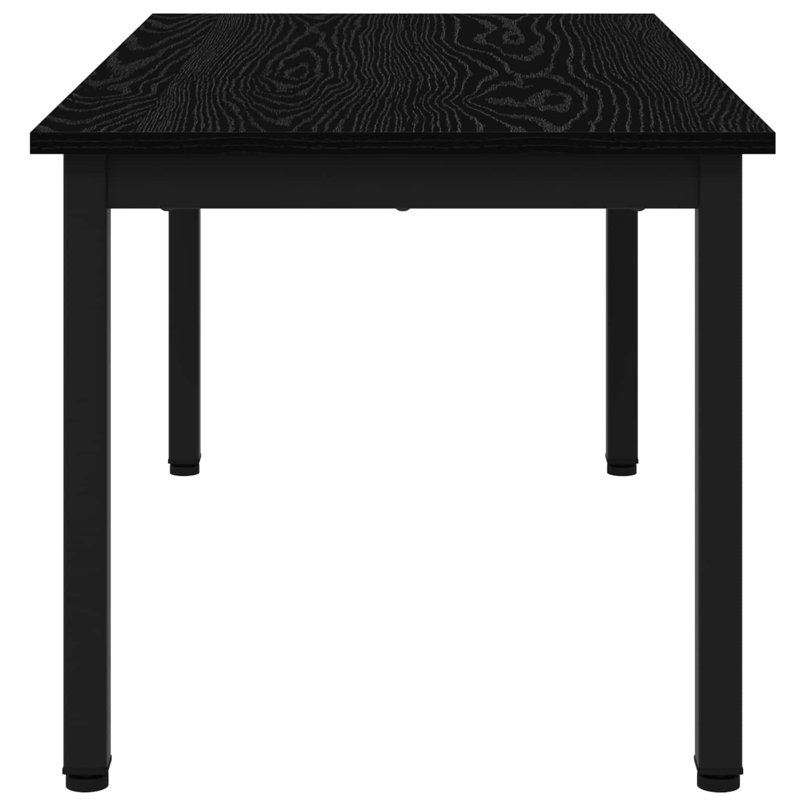 Salontafel Zwart Eiken 100 x 50 x 45 cm Bewerkt hout is nu te koop bij PeponiXL, paradijselijk wonen!
