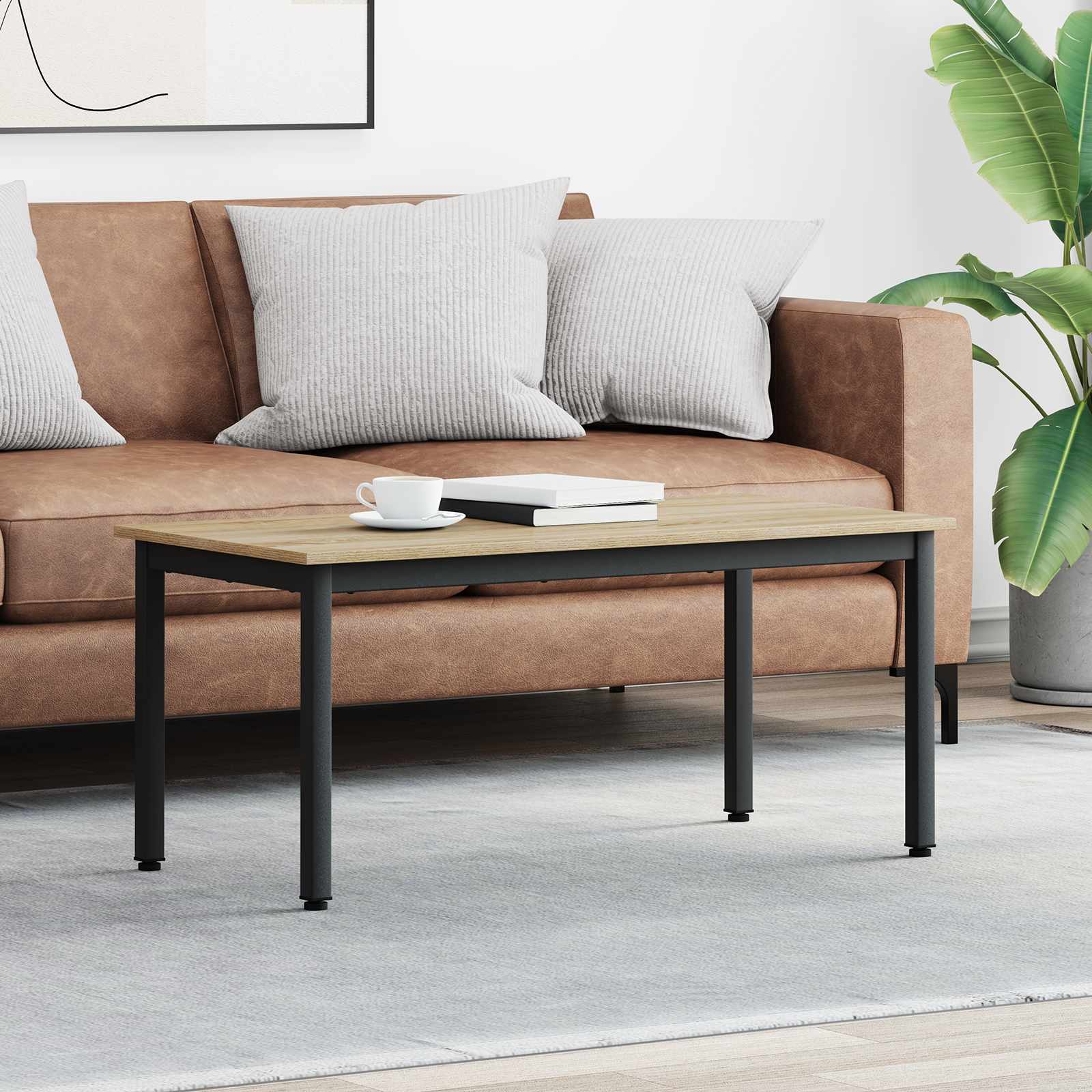 Salontafel Sonoma 100 x 50 x 45 cm Bewerkt hout is nu te koop bij PeponiXL, paradijselijk wonen!