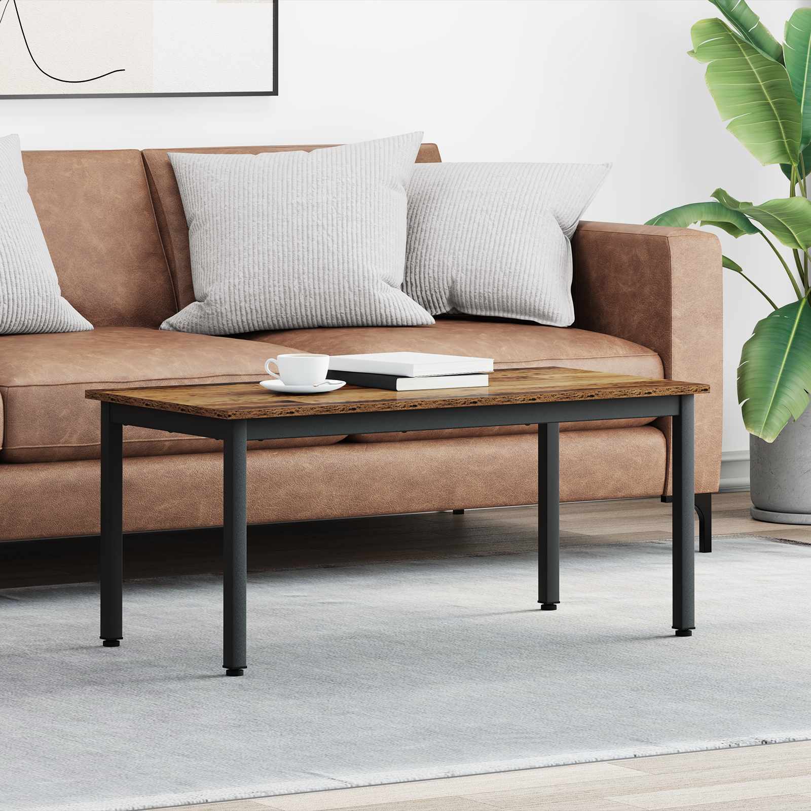 Salontafel Oudhout 100 x 50 x 45 cm Bewerkt hout is nu te koop bij PeponiXL, paradijselijk wonen!