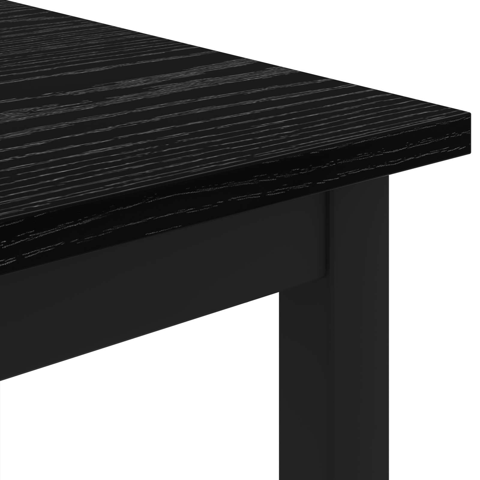 Salontafel Zwart Eiken 80 x 80 x 45 cm Bewerkt hout is nu te koop bij PeponiXL, paradijselijk wonen!