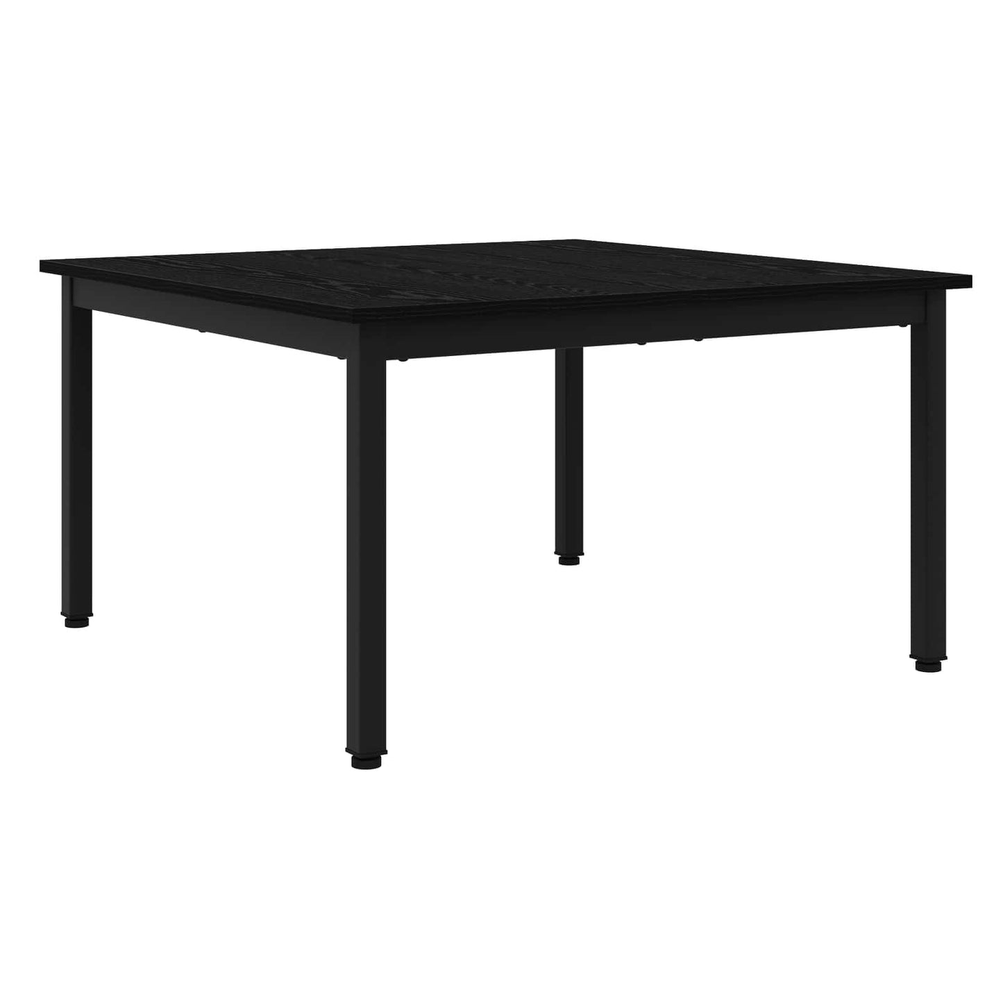 Salontafel Zwart Eiken 80 x 80 x 45 cm Bewerkt hout is nu te koop bij PeponiXL, paradijselijk wonen!
