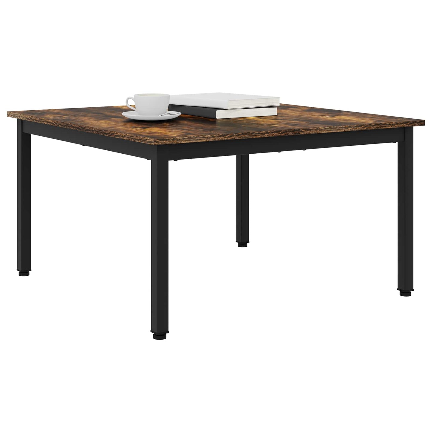 Salontafel Rook Eik 80 x 80 x 45 cm Bewerkt hout is nu te koop bij PeponiXL, paradijselijk wonen!