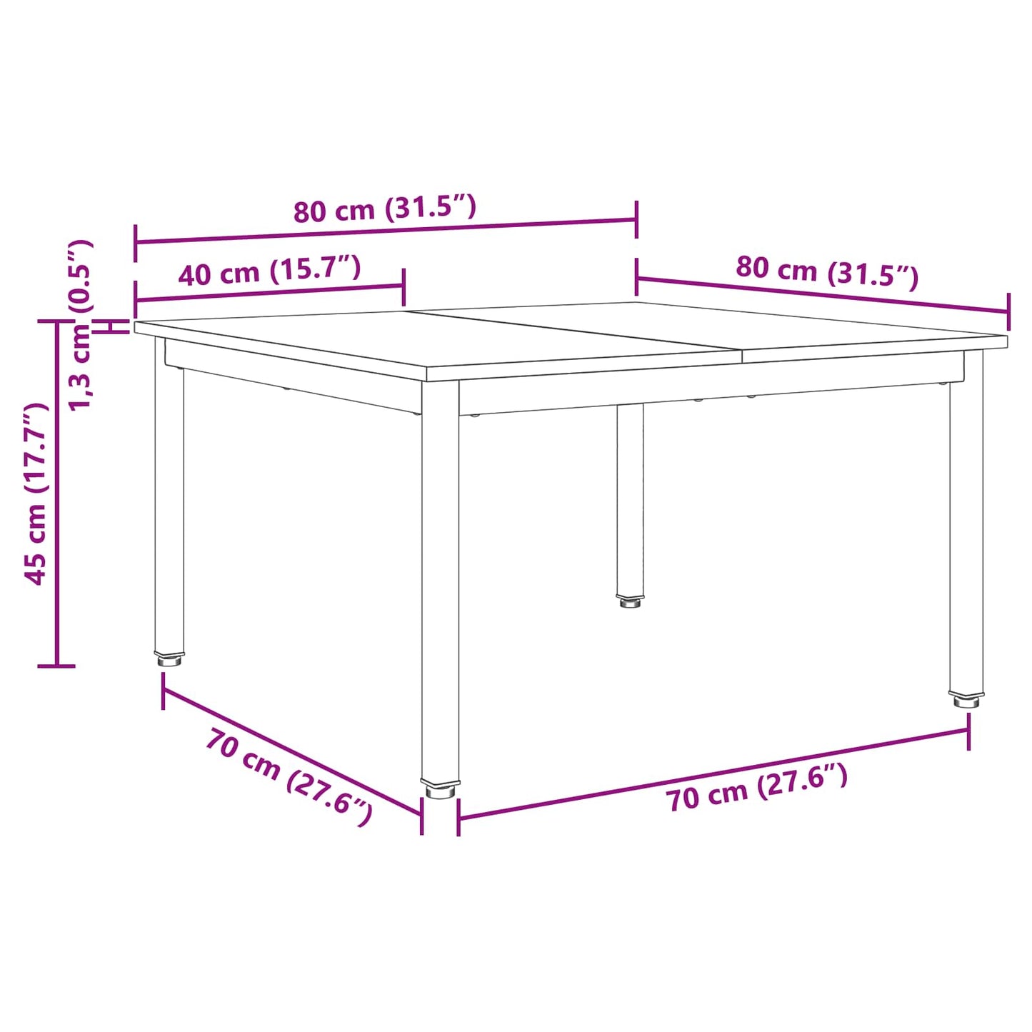 Salontafel Grijs Sonoma 80 x 80 x 45 cm Bewerkt hout is nu te koop bij PeponiXL, paradijselijk wonen!