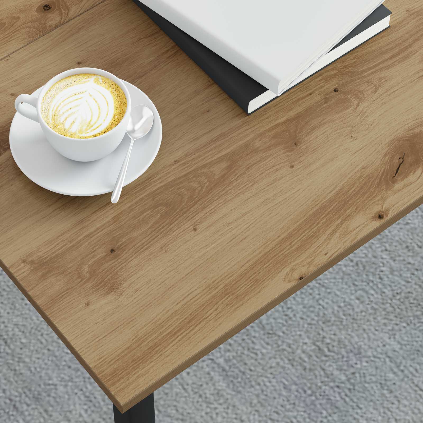 Salontafel Ambachtelijk eiken 80 x 80 x 45 cm Bewerkt hout is nu te koop bij PeponiXL, paradijselijk wonen!