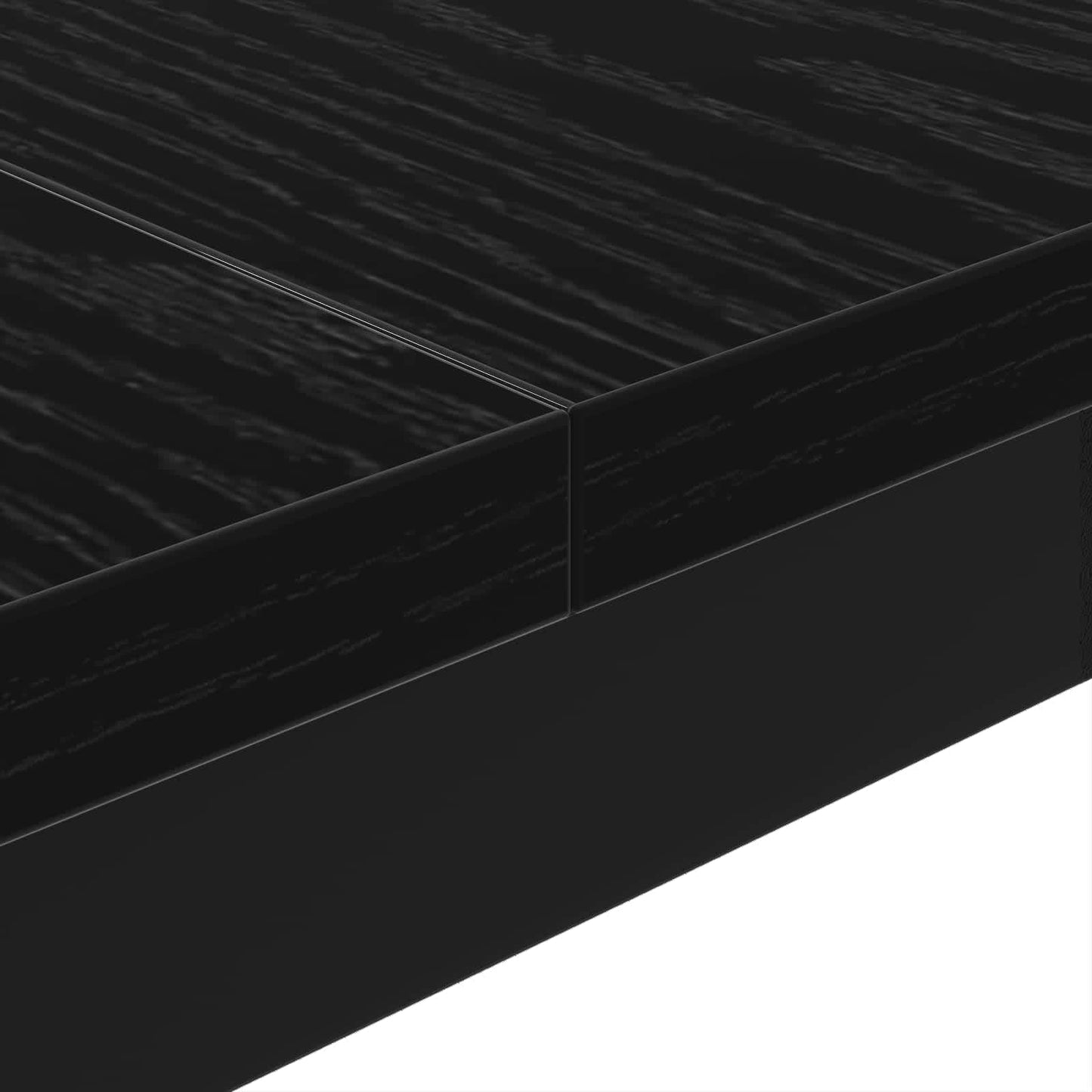 Salontafel Zwart Eiken 100 x 100 x 45 cm Bewerkt hout is nu te koop bij PeponiXL, paradijselijk wonen!