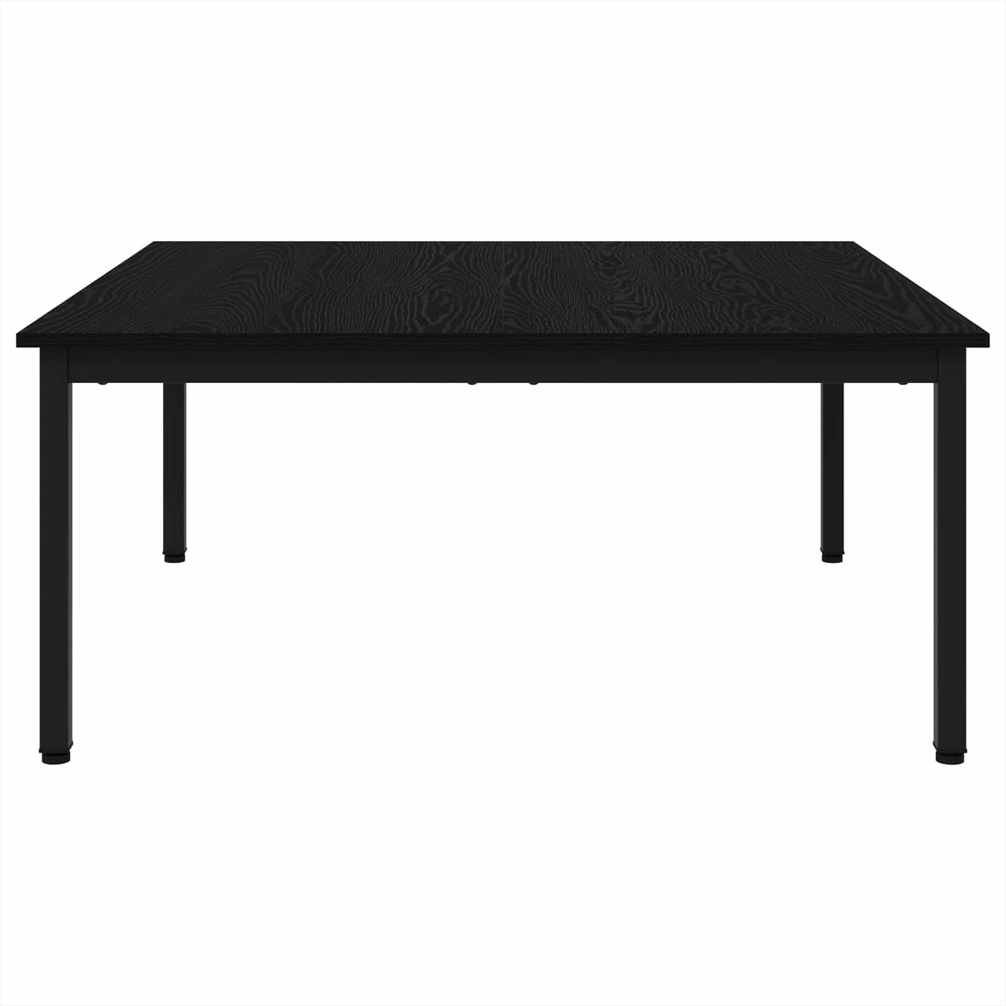 Salontafel Zwart Eiken 100 x 100 x 45 cm Bewerkt hout is nu te koop bij PeponiXL, paradijselijk wonen!