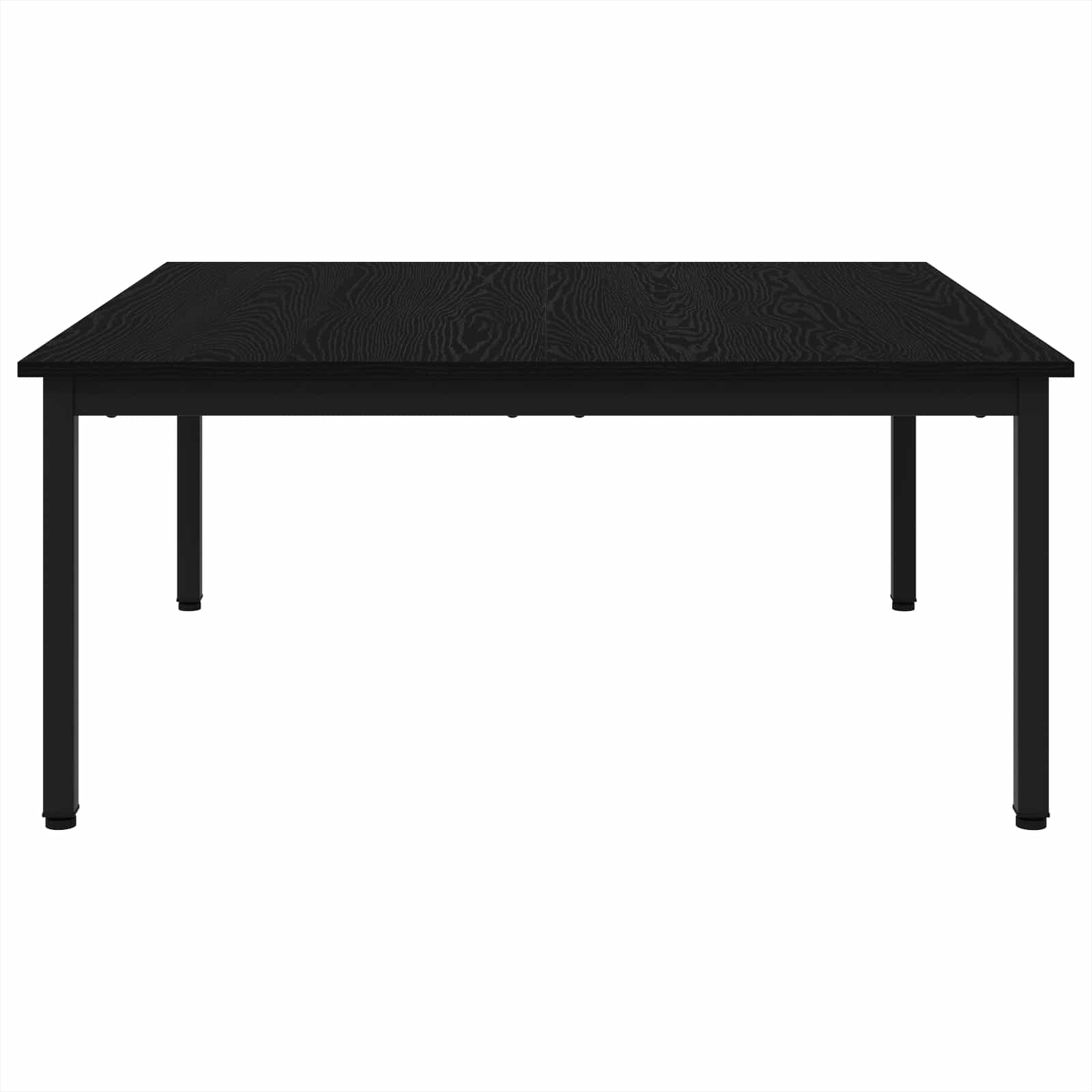 Salontafel Zwart Eiken 100 x 100 x 45 cm Bewerkt hout is nu te koop bij PeponiXL, paradijselijk wonen!