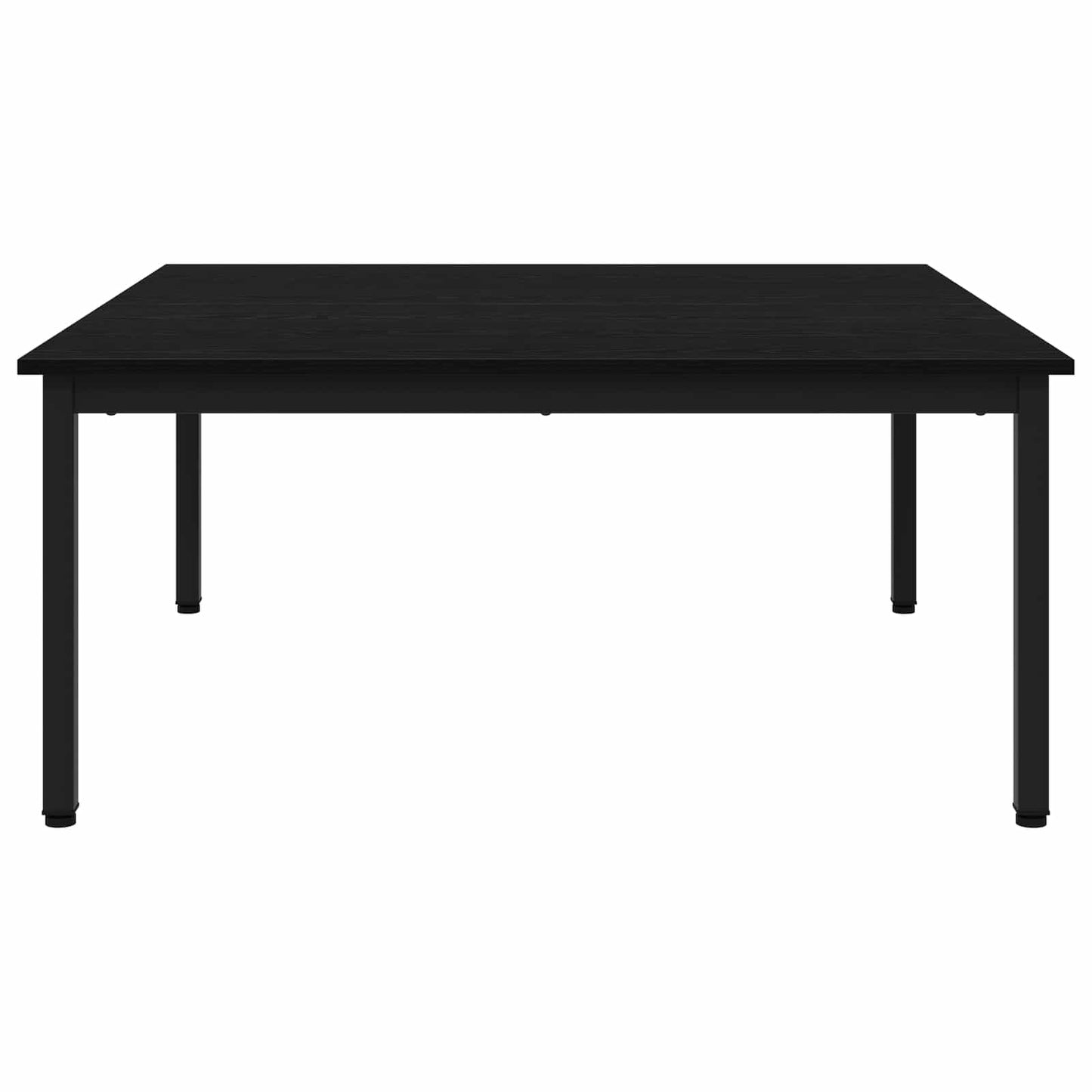 Salontafel Zwart Eiken 100 x 100 x 45 cm Bewerkt hout is nu te koop bij PeponiXL, paradijselijk wonen!