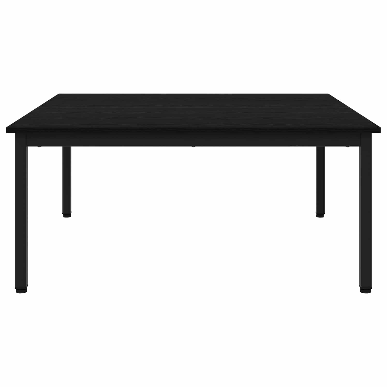Salontafel Zwart Eiken 100 x 100 x 45 cm Bewerkt hout is nu te koop bij PeponiXL, paradijselijk wonen!