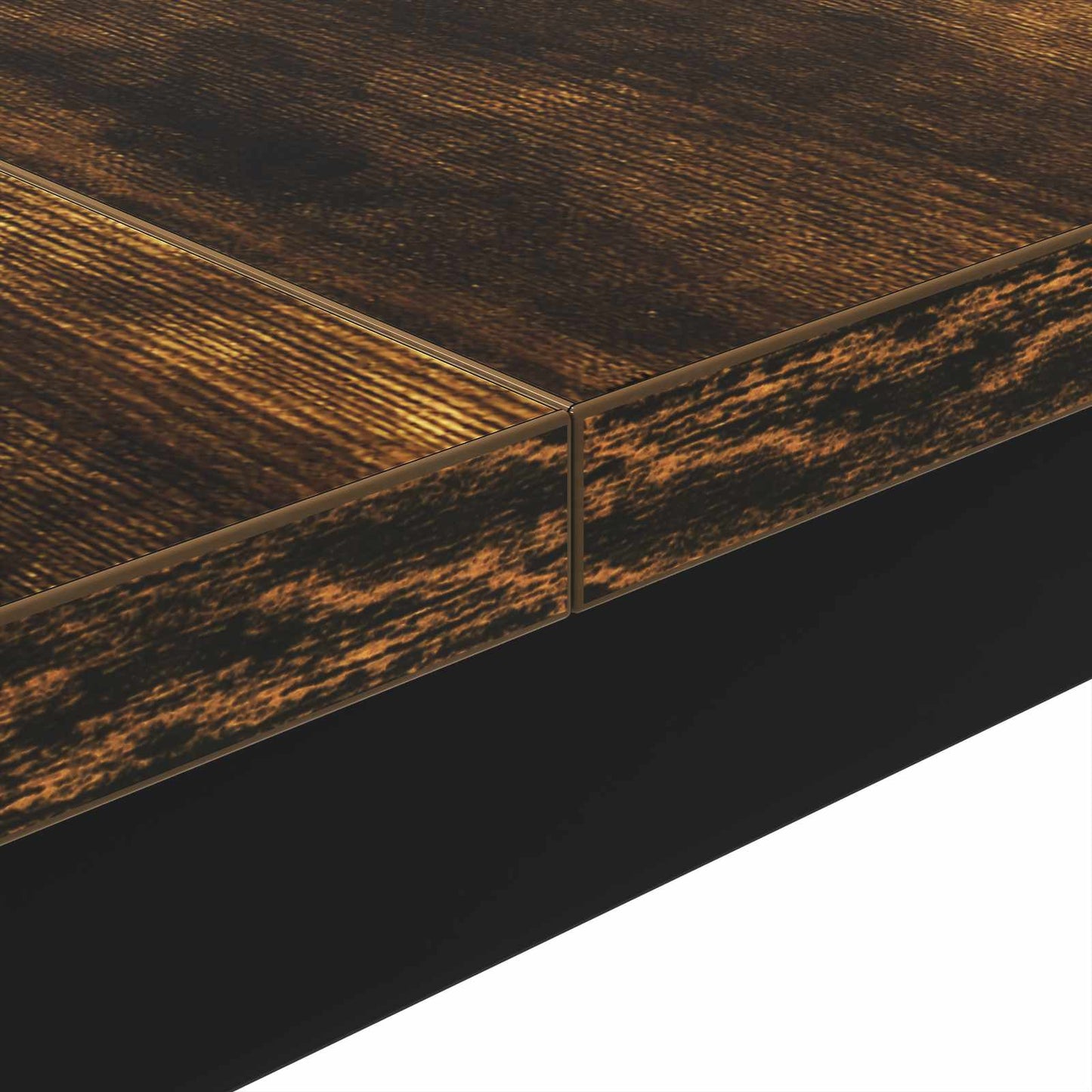 Salontafel Rook Eik 100 x 100 x 45 cm Bewerkt hout is nu te koop bij PeponiXL, paradijselijk wonen!