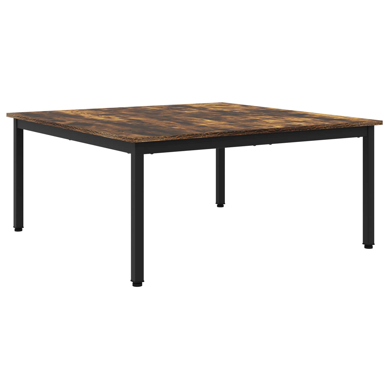 Salontafel Rook Eik 100 x 100 x 45 cm Bewerkt hout is nu te koop bij PeponiXL, paradijselijk wonen!