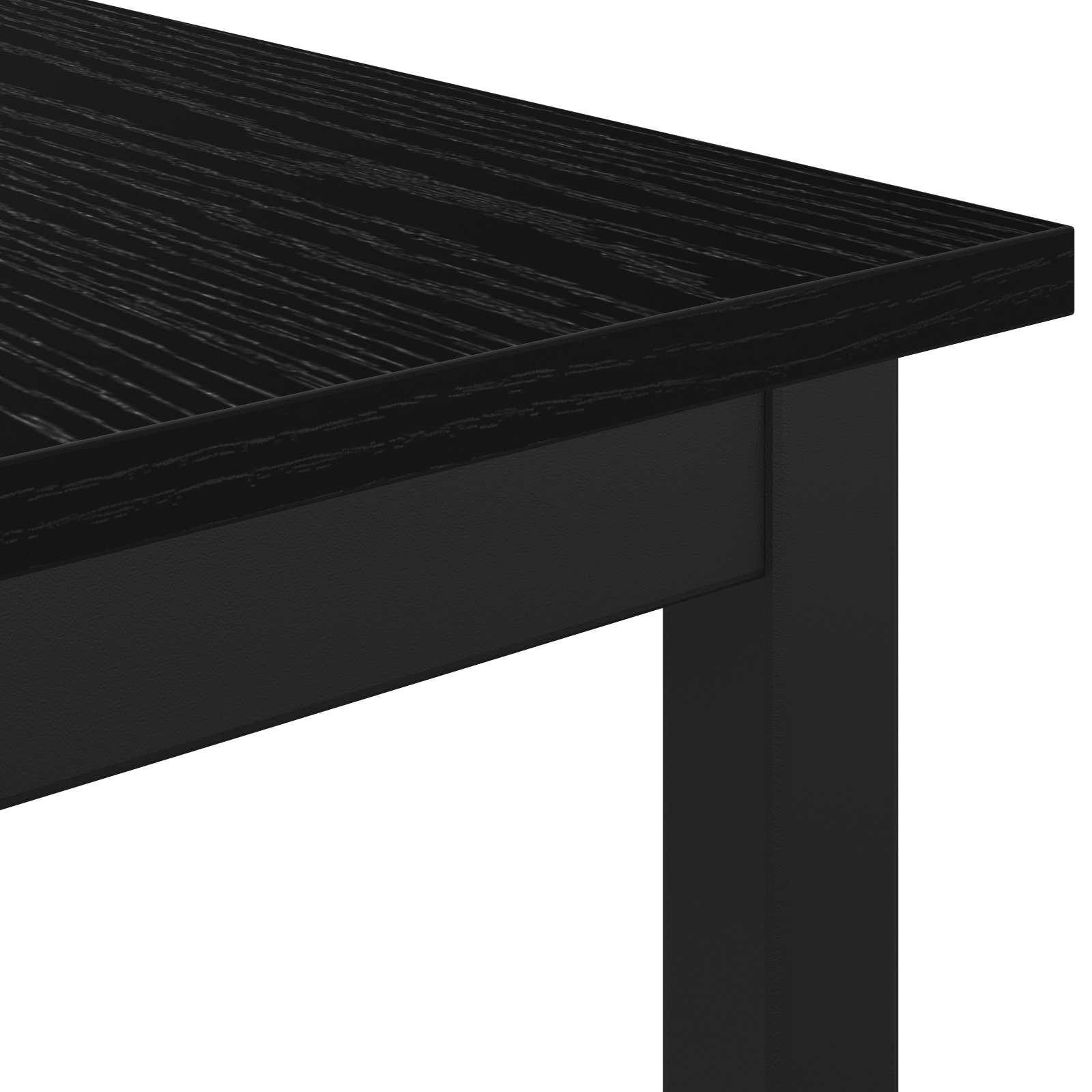 Bank Zwart Eiken 80 x 35 x 45 cm Bewerkt hout is nu te koop bij PeponiXL, paradijselijk wonen!