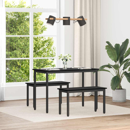 Bank Zwart Eiken 80 x 35 x 45 cm Bewerkt hout is nu te koop bij PeponiXL, paradijselijk wonen!