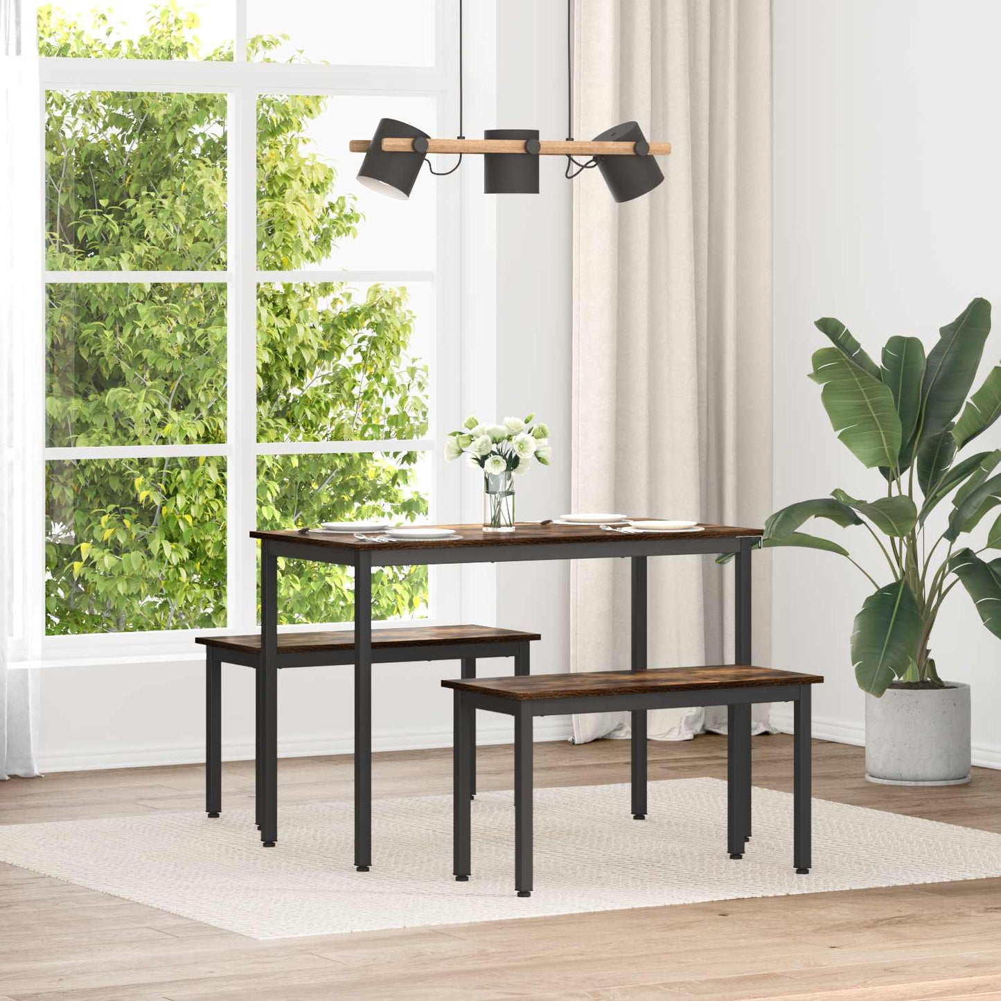 Bank Rook Eik 80 x 35 x 45 cm Bewerkt hout is nu te koop bij PeponiXL, paradijselijk wonen!