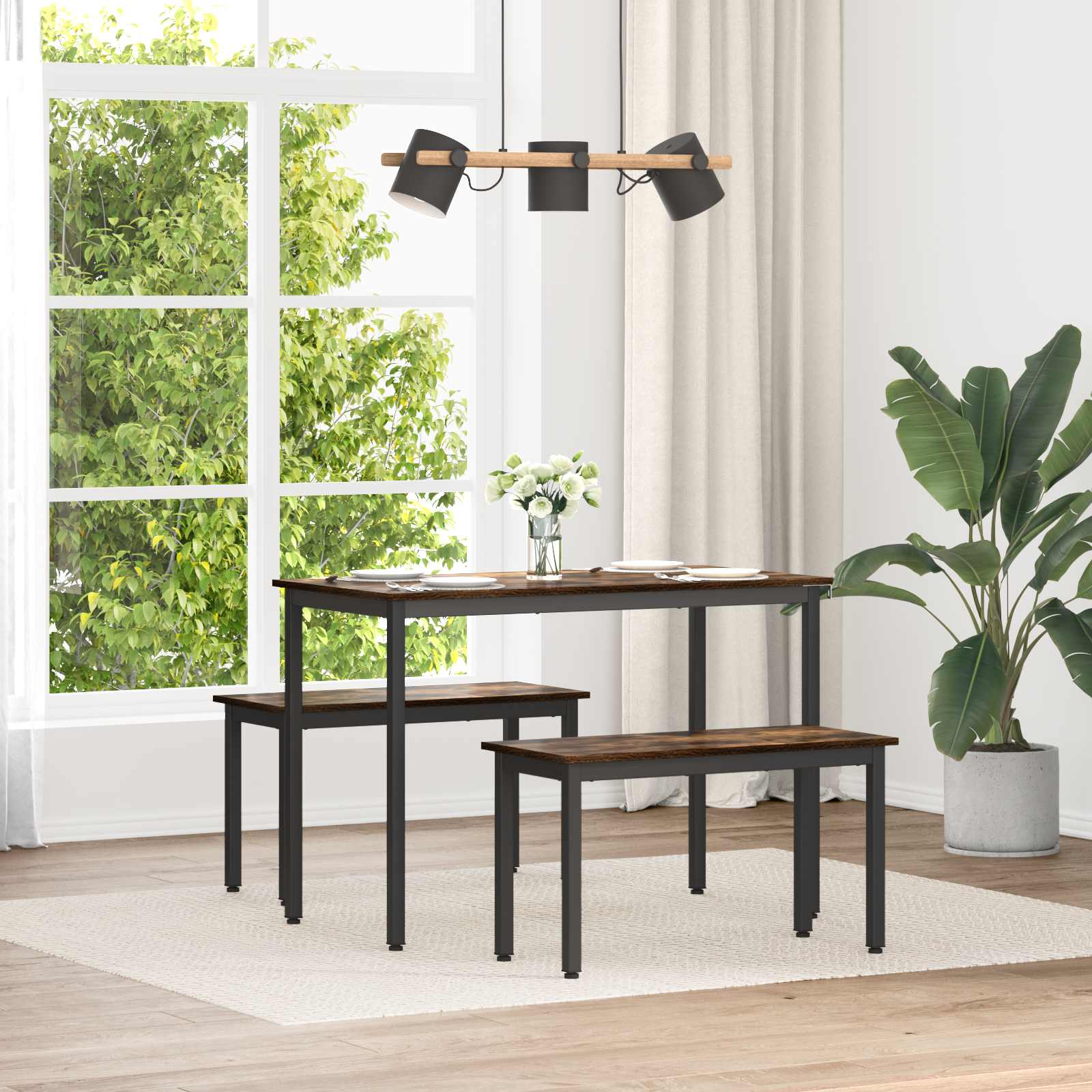 Bank Rook Eik 80 x 35 x 45 cm Bewerkt hout is nu te koop bij PeponiXL, paradijselijk wonen!