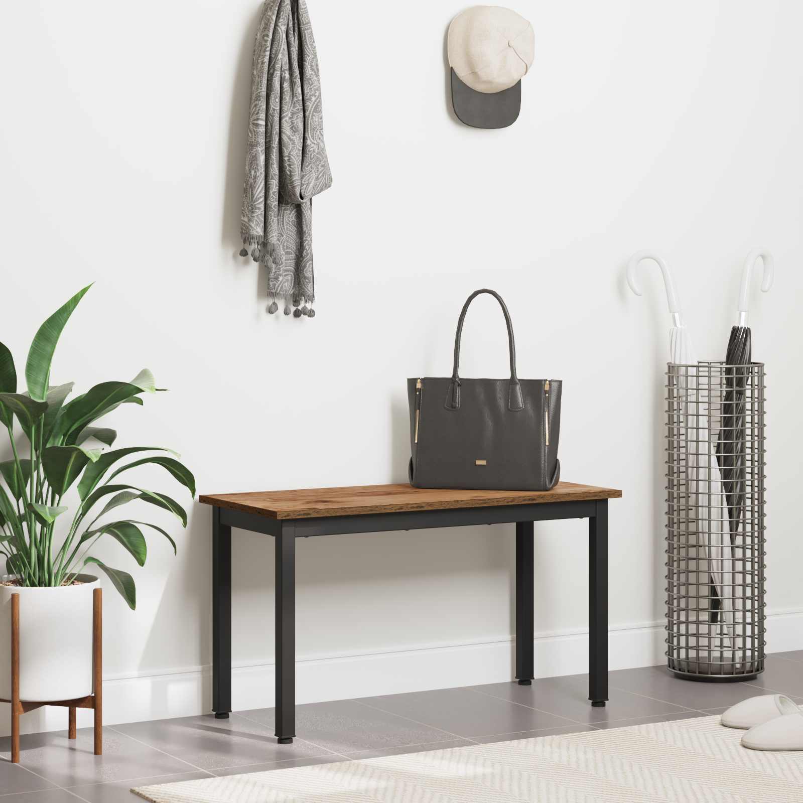 Bank Oudhout 80 x 35 x 45 cm Bewerkt hout is nu te koop bij PeponiXL, paradijselijk wonen!