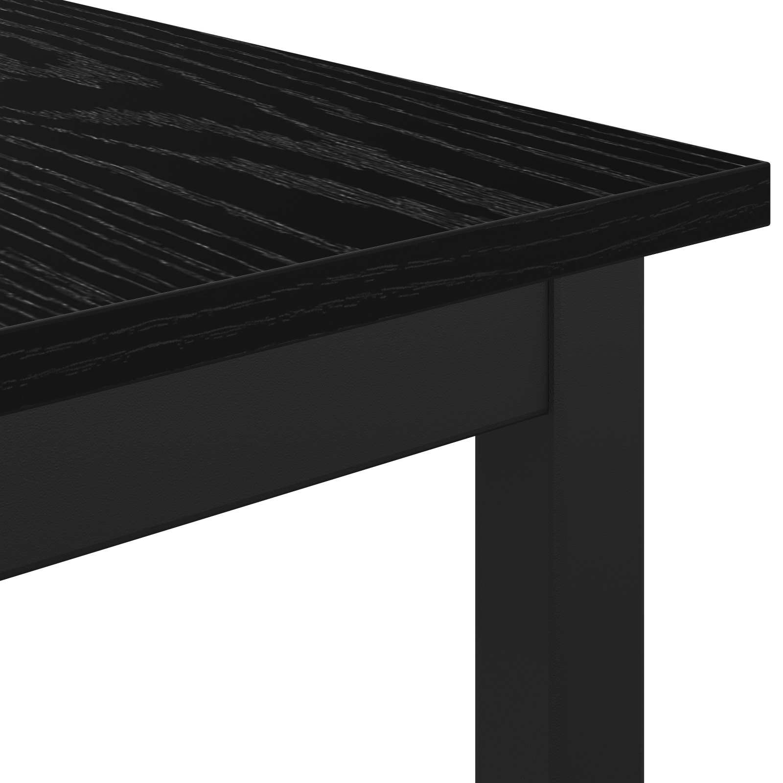 Bank Zwart Eiken 110 x 35 x 45 cm Bewerkt hout is nu te koop bij PeponiXL, paradijselijk wonen!