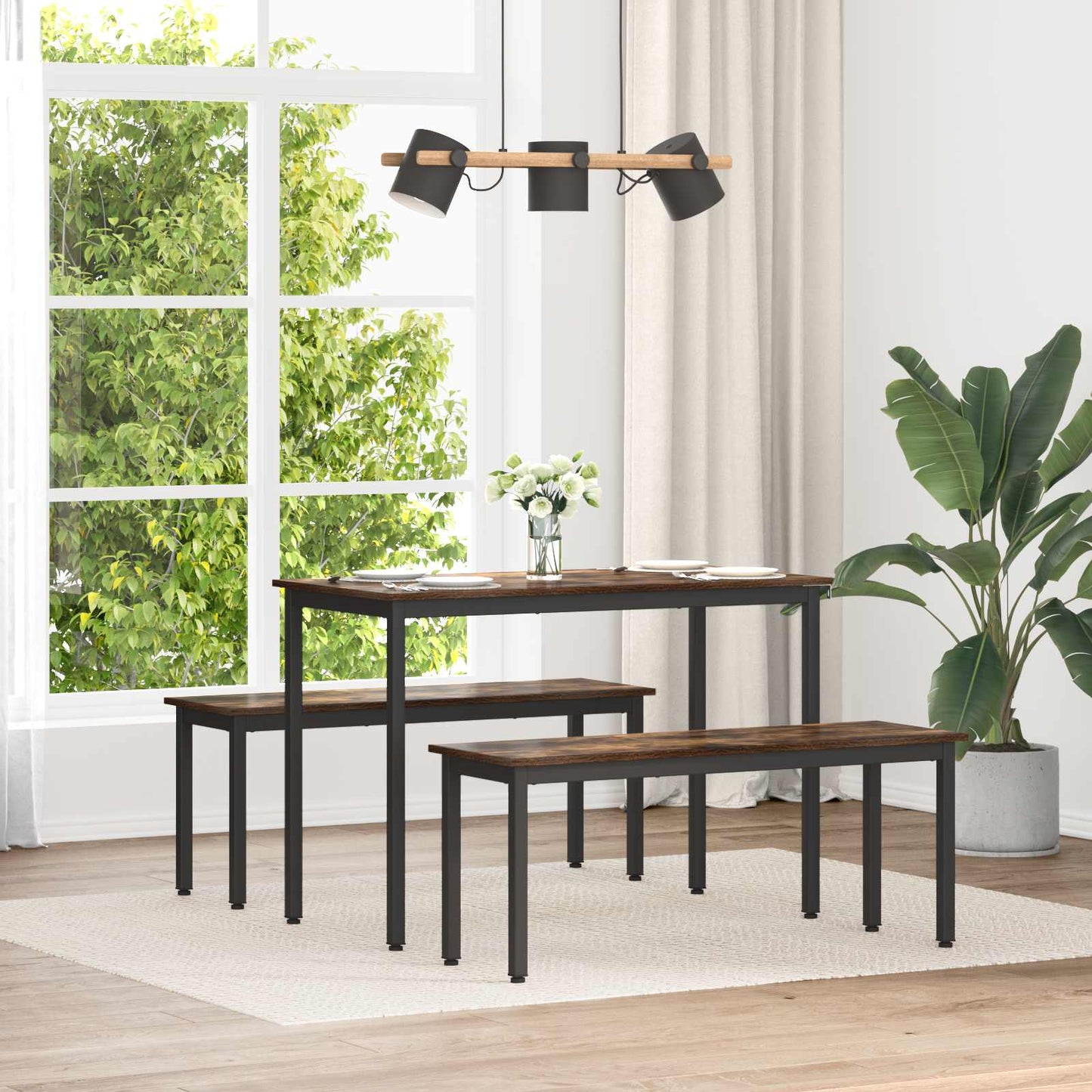 Bank Rook Eik 110 x 35 x 45 cm Bewerkt hout is nu te koop bij PeponiXL, paradijselijk wonen!
