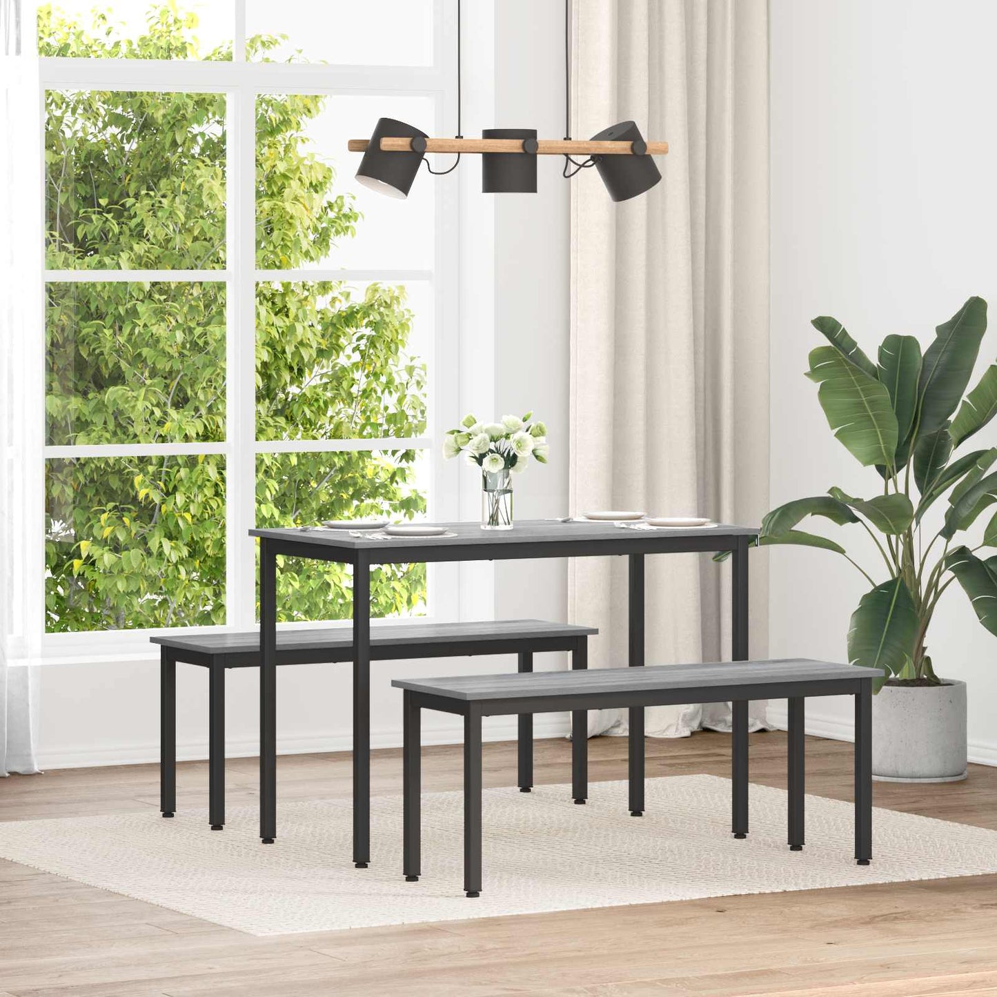Bank Grijs Sonoma 110 x 35 x 45 cm Bewerkt hout is nu te koop bij PeponiXL, paradijselijk wonen!