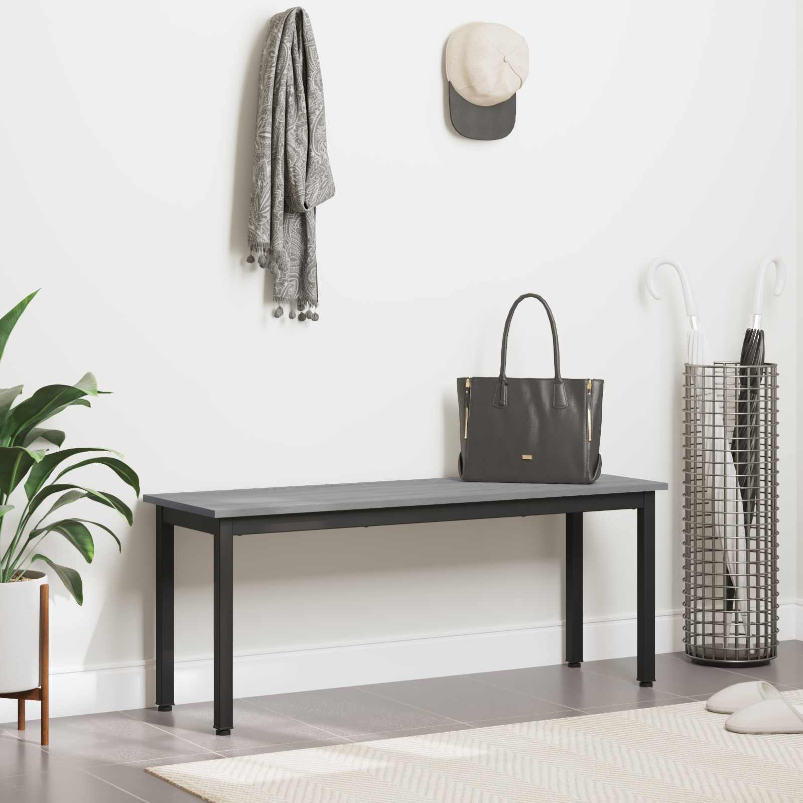 Bank Grijs Sonoma 110 x 35 x 45 cm Bewerkt hout is nu te koop bij PeponiXL, paradijselijk wonen!
