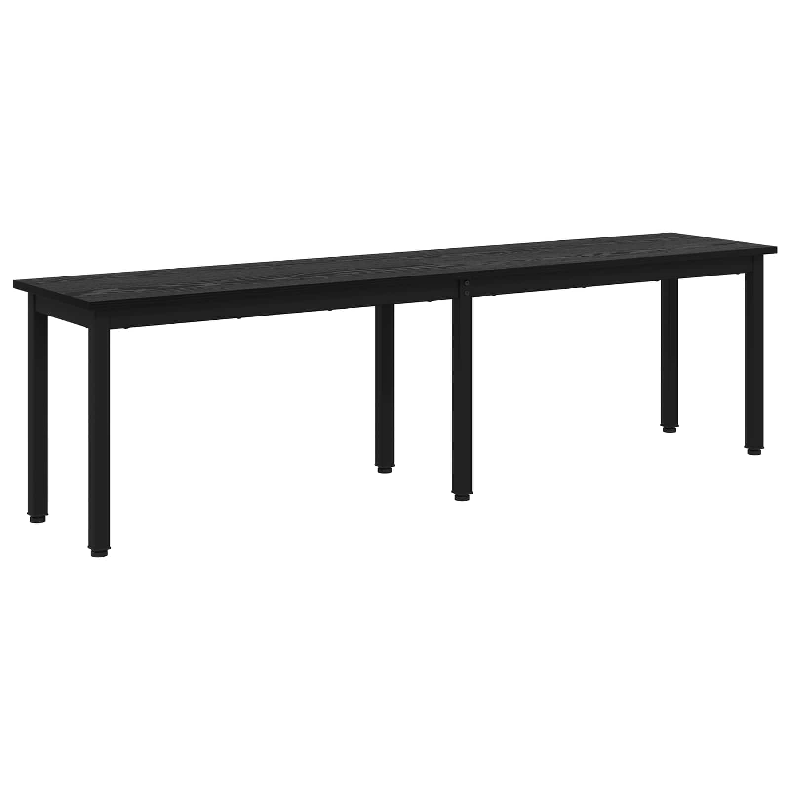 Bank Zwart Eiken 160 x 35 x 45 cm Bewerkt hout is nu te koop bij PeponiXL, paradijselijk wonen!