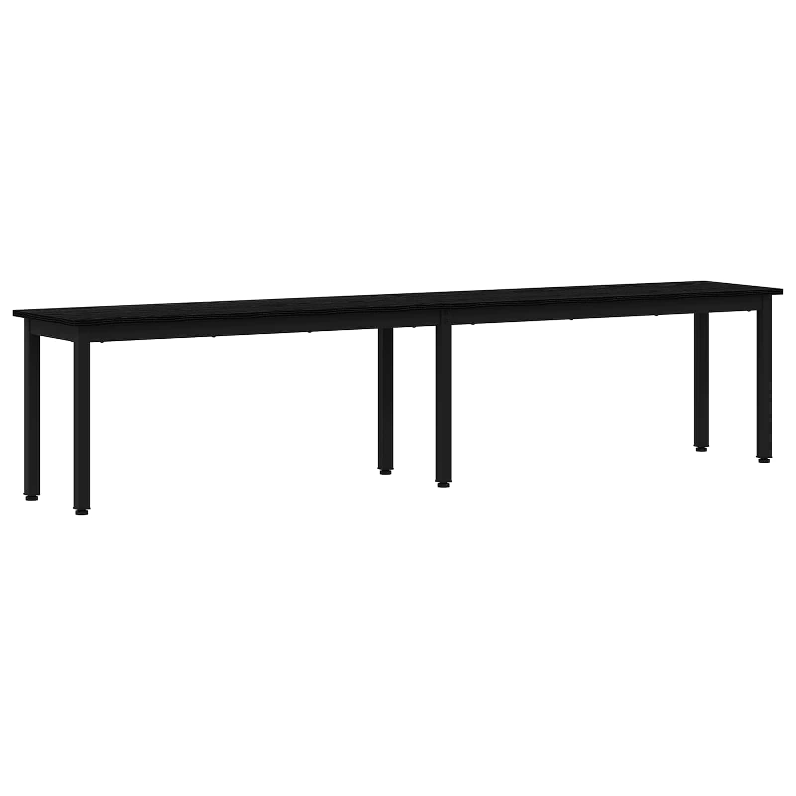 Bank Zwart Eiken 200 x 35 x 45 cm Bewerkt hout is nu te koop bij PeponiXL, paradijselijk wonen!