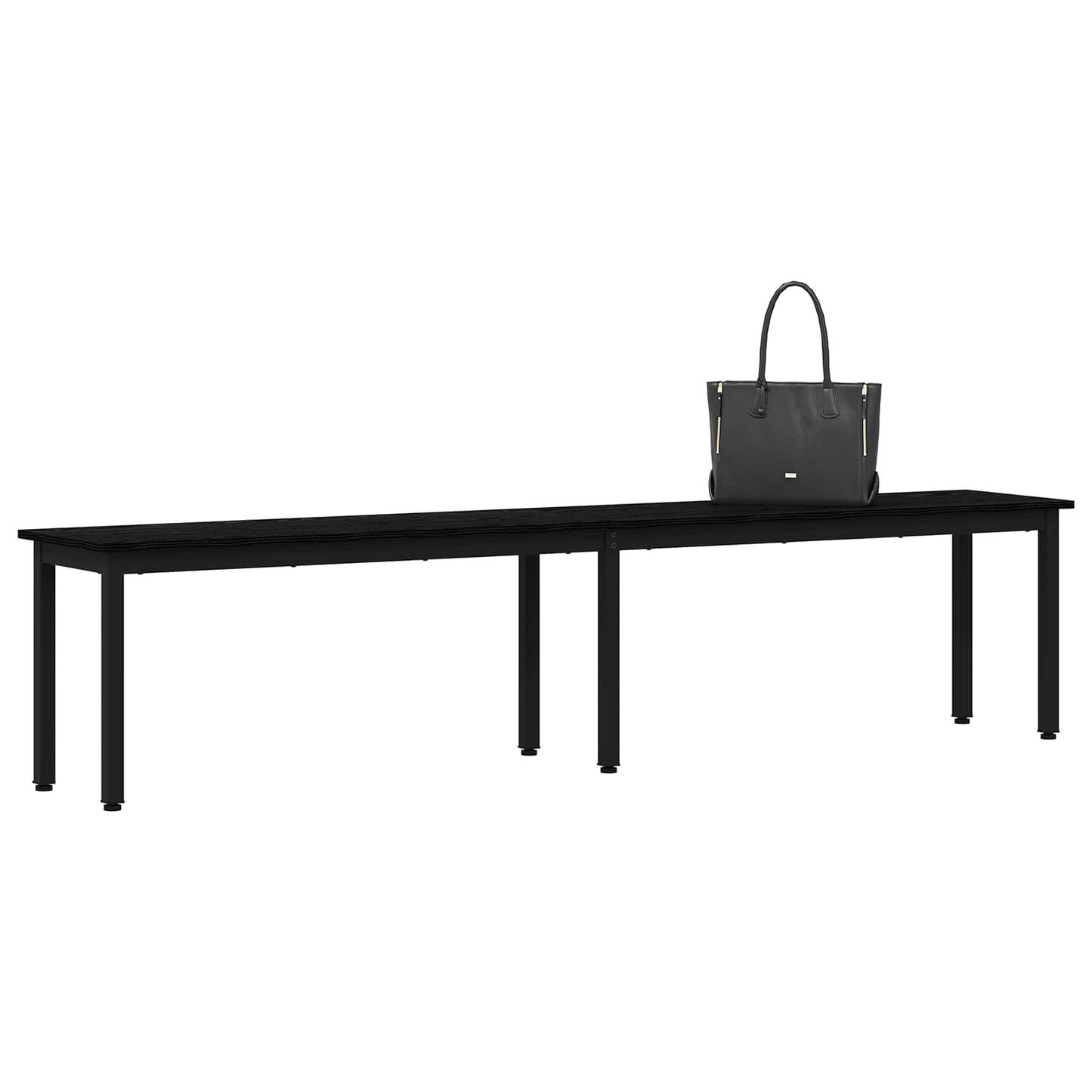 Bank Zwart Eiken 200 x 35 x 45 cm Bewerkt hout is nu te koop bij PeponiXL, paradijselijk wonen!