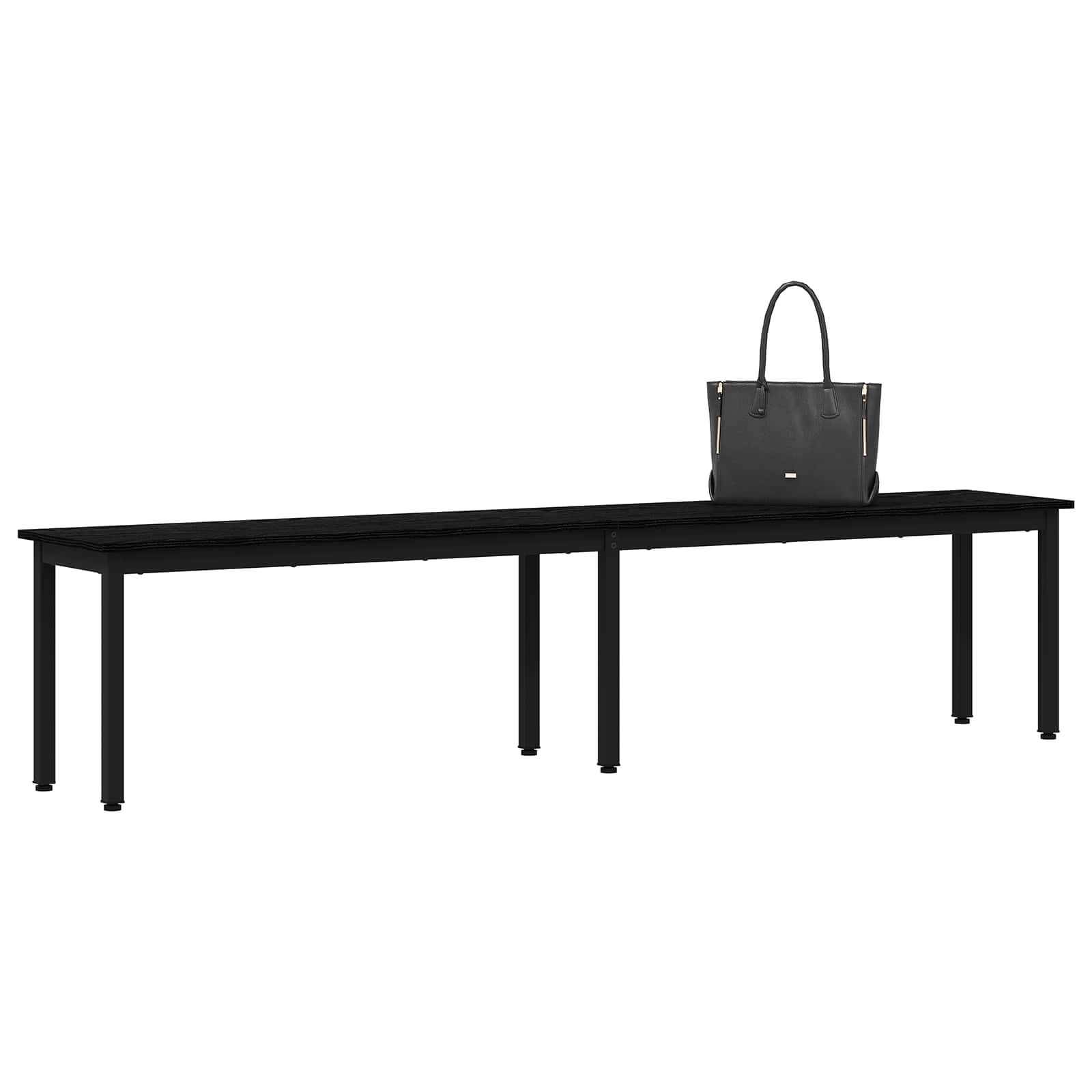 Bank Zwart Eiken 200 x 35 x 45 cm Bewerkt hout is nu te koop bij PeponiXL, paradijselijk wonen!