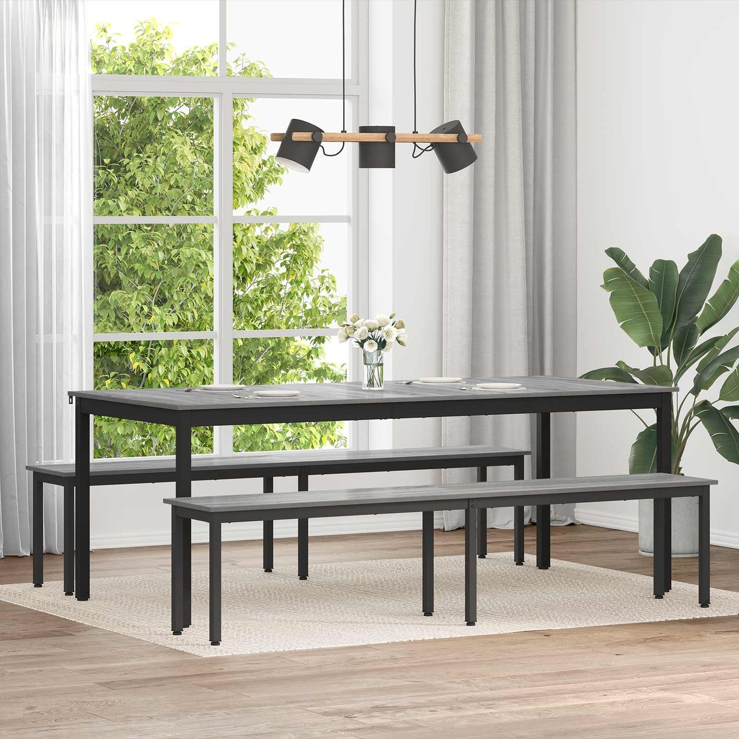 Bank Grijs Sonoma 200 x 35 x 45 cm Bewerkt hout is nu te koop bij PeponiXL, paradijselijk wonen!