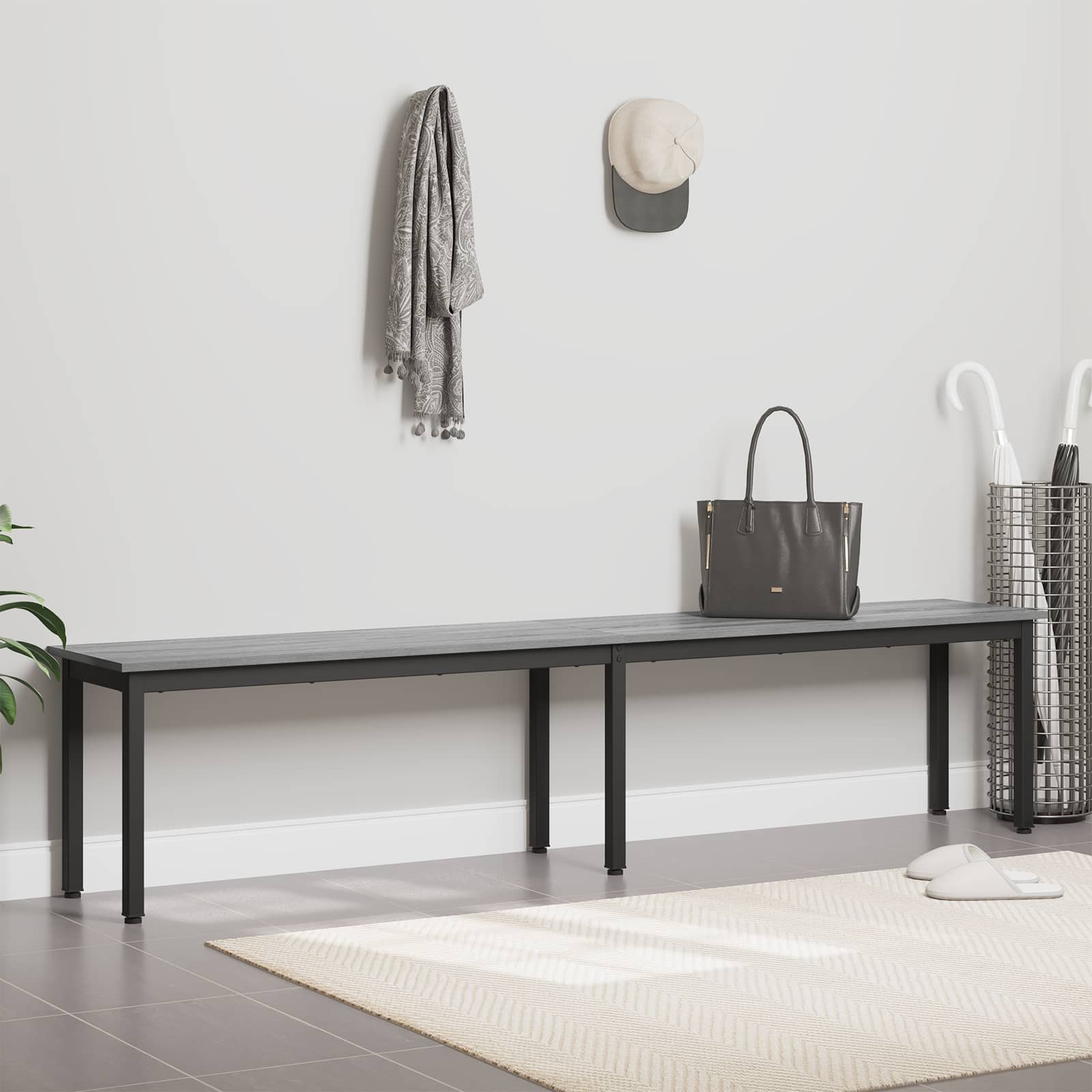 Bank Grijs Sonoma 200 x 35 x 45 cm Bewerkt hout is nu te koop bij PeponiXL, paradijselijk wonen!