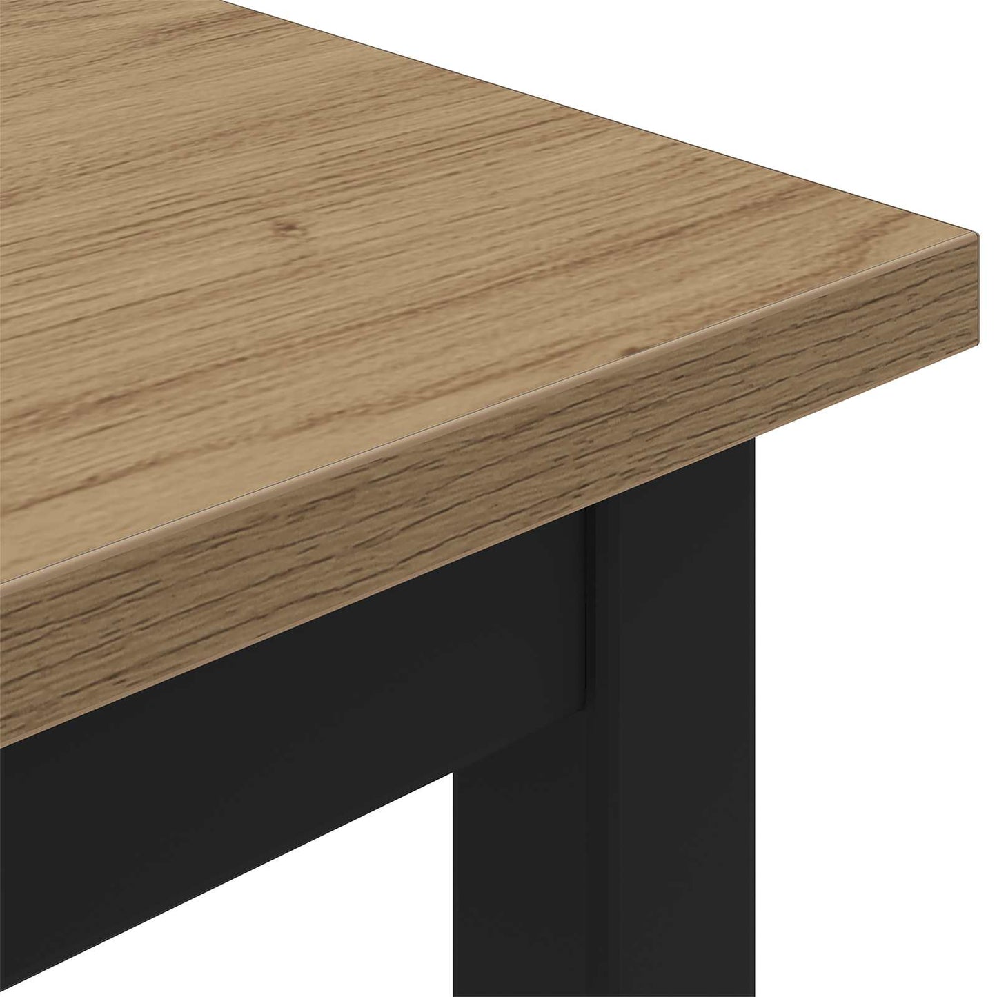 Bank Ambachtelijk eiken 200 x 35 x 45 cm Bewerkt hout is nu te koop bij PeponiXL, paradijselijk wonen!
