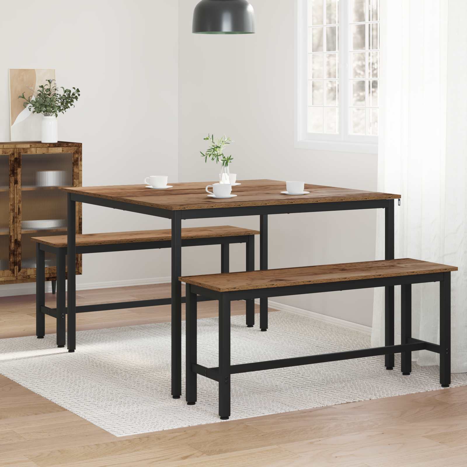 Eettafels 110 x 110 x 75 cm METAAL is nu te koop bij PeponiXL, paradijselijk wonen!