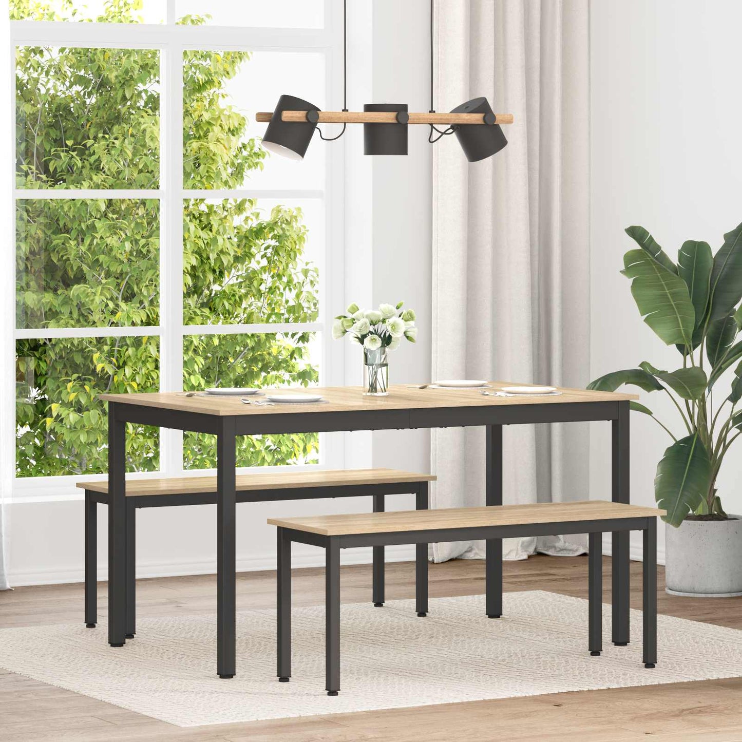 Eettafels 140 x 80 x 75 cm METAAL is nu te koop bij PeponiXL, paradijselijk wonen!