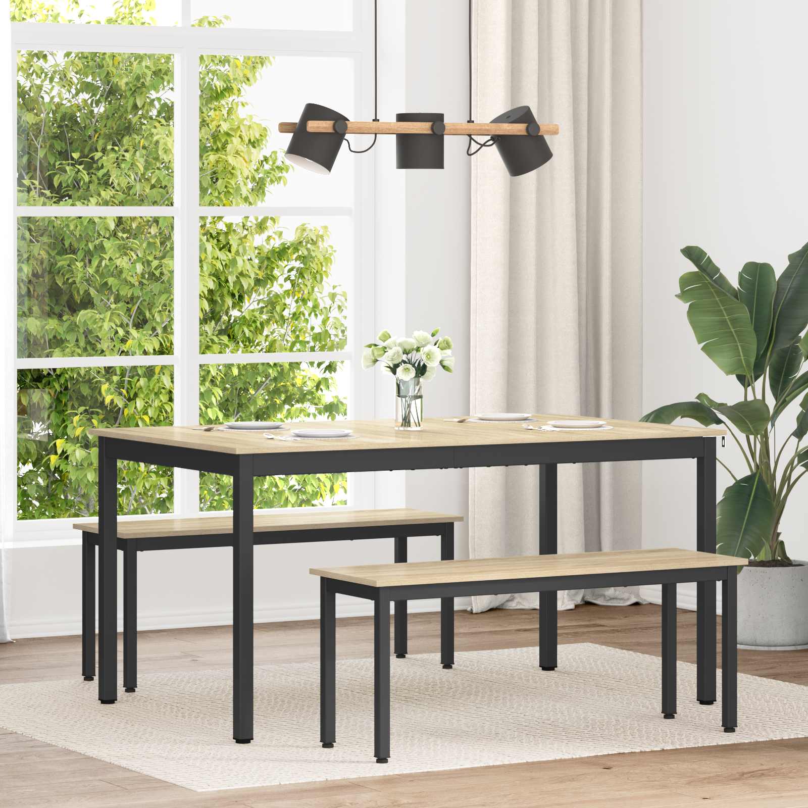 Eettafels 150 x 78 x 75 cm METAAL is nu te koop bij PeponiXL, paradijselijk wonen!