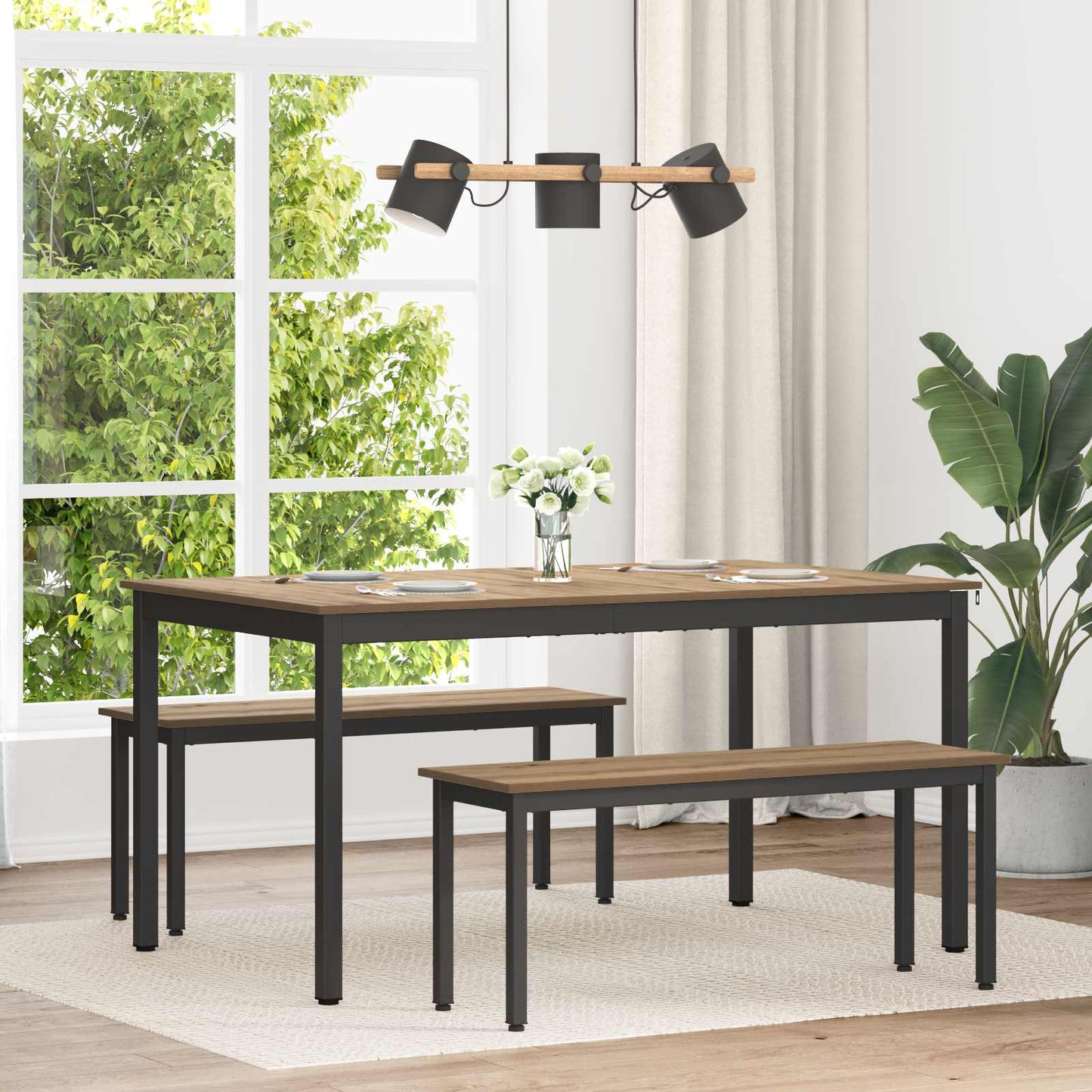 Eettafels 150 x 78 x 75 cm METAAL is nu te koop bij PeponiXL, paradijselijk wonen!