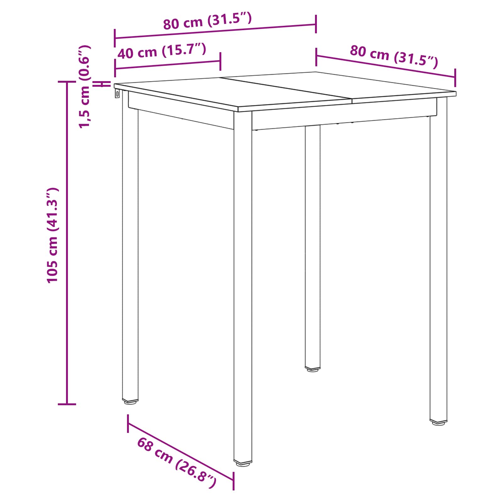 Staande Bartafel Bewerkt hout is nu te koop bij PeponiXL, paradijselijk wonen!