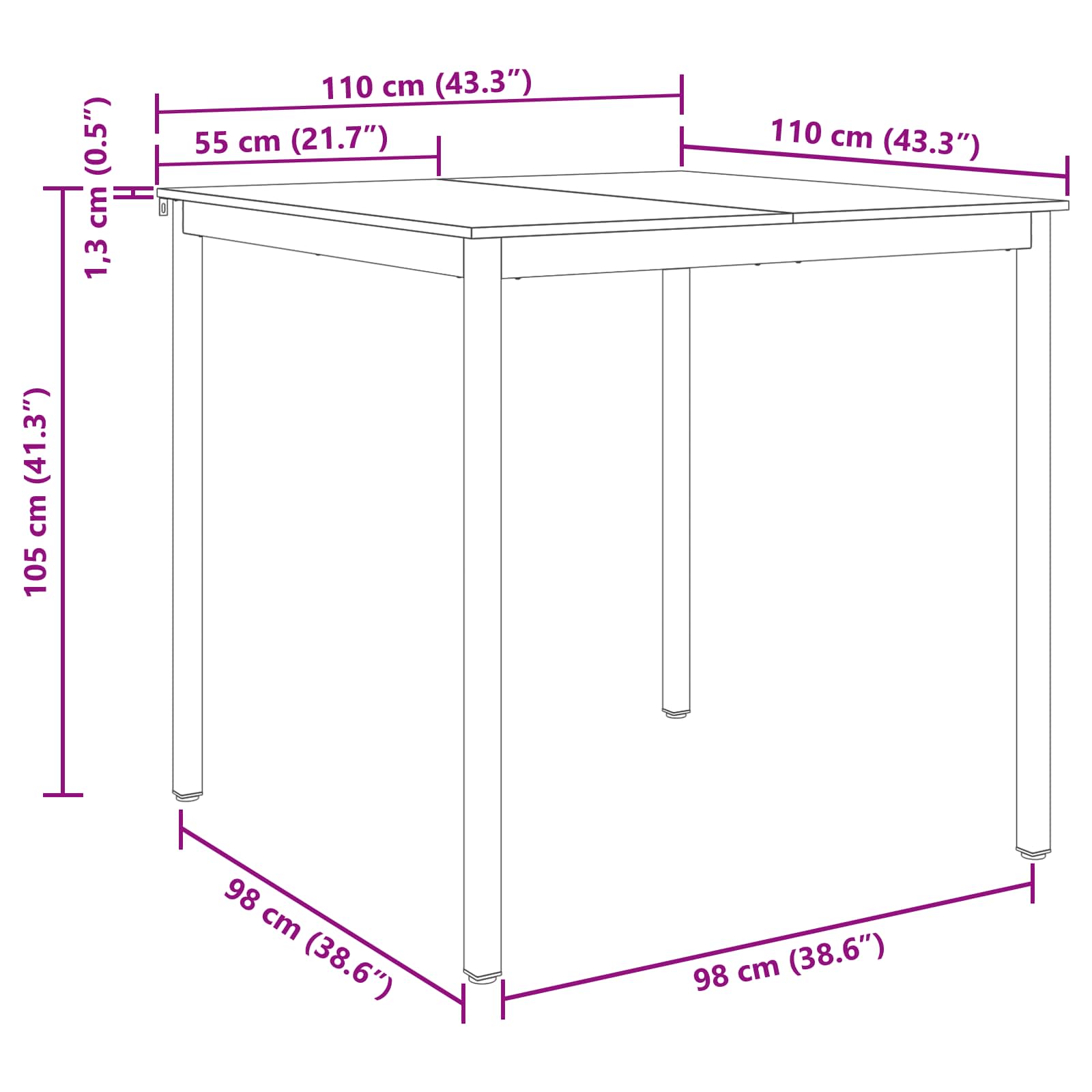 Staande Bartafel Bewerkt hout is nu te koop bij PeponiXL, paradijselijk wonen!