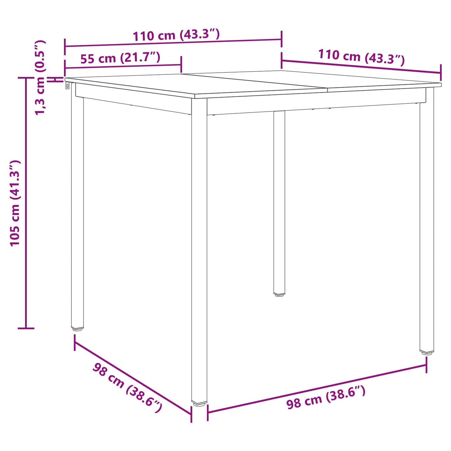 Staande Bartafel Bewerkt hout is nu te koop bij PeponiXL, paradijselijk wonen!
