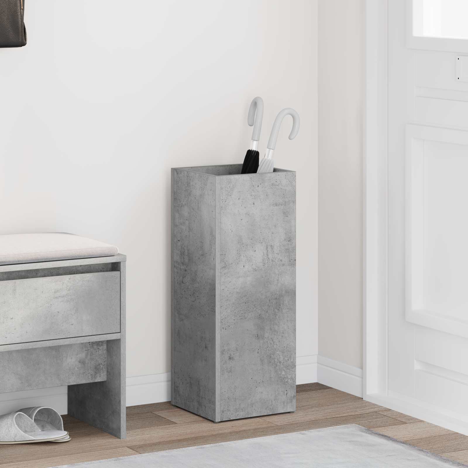 Paraplu Standaard Beton Grijs 25 x 24,5 x 64 cm Bewerkt hout is nu te koop bij PeponiXL, paradijselijk wonen!