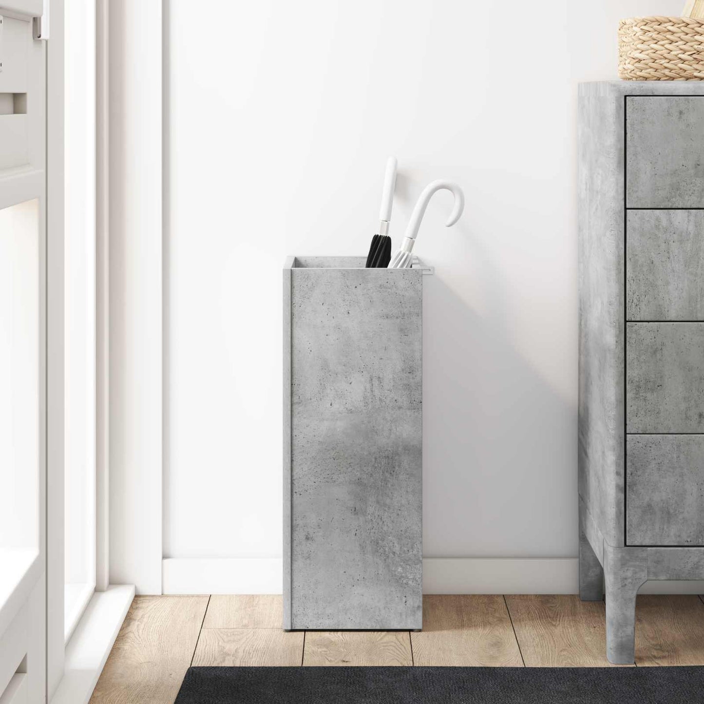 Paraplu Standaard Beton Grijs 25 x 24,5 x 64 cm Bewerkt hout is nu te koop bij PeponiXL, paradijselijk wonen!