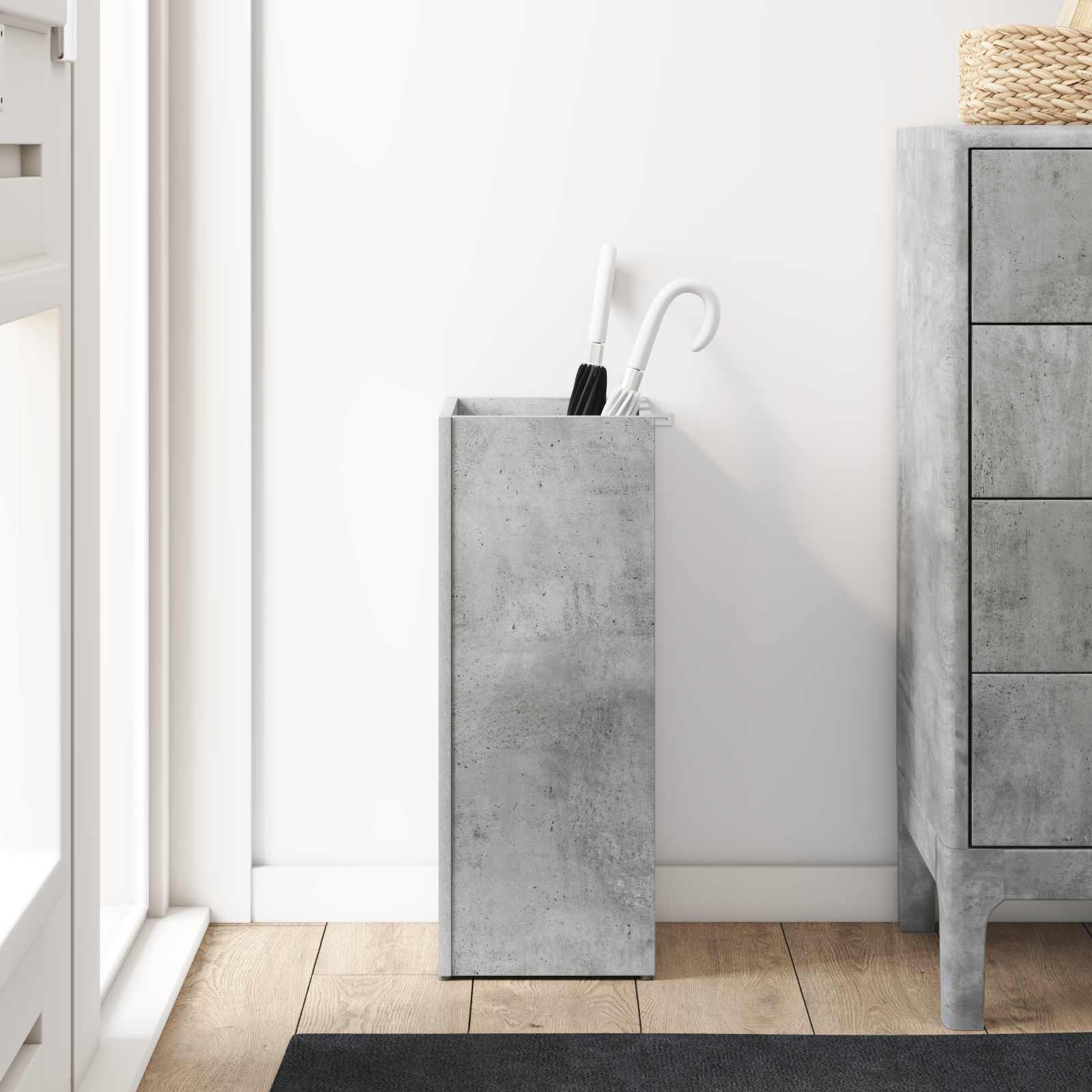 Paraplu Standaard Beton Grijs 25 x 24,5 x 64 cm Bewerkt hout is nu te koop bij PeponiXL, paradijselijk wonen!
